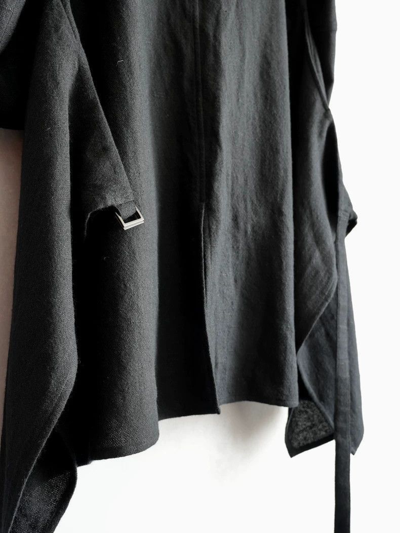 Yohji Yamamoto Yohji Yamamoto Yohji Yamamoto Black Hooded Coat Size US S / EU 44-46 / 1 - 3 Thumbnail