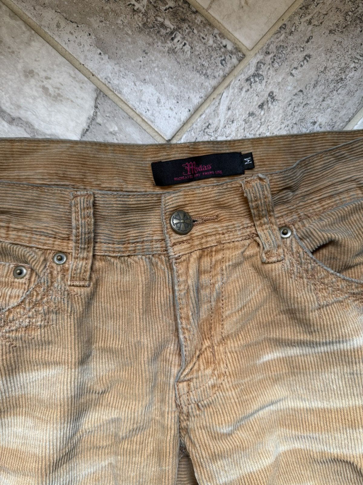 Japanese Brand distressed midas flare corduroy pants Size US 29 - 3 Thumbnail