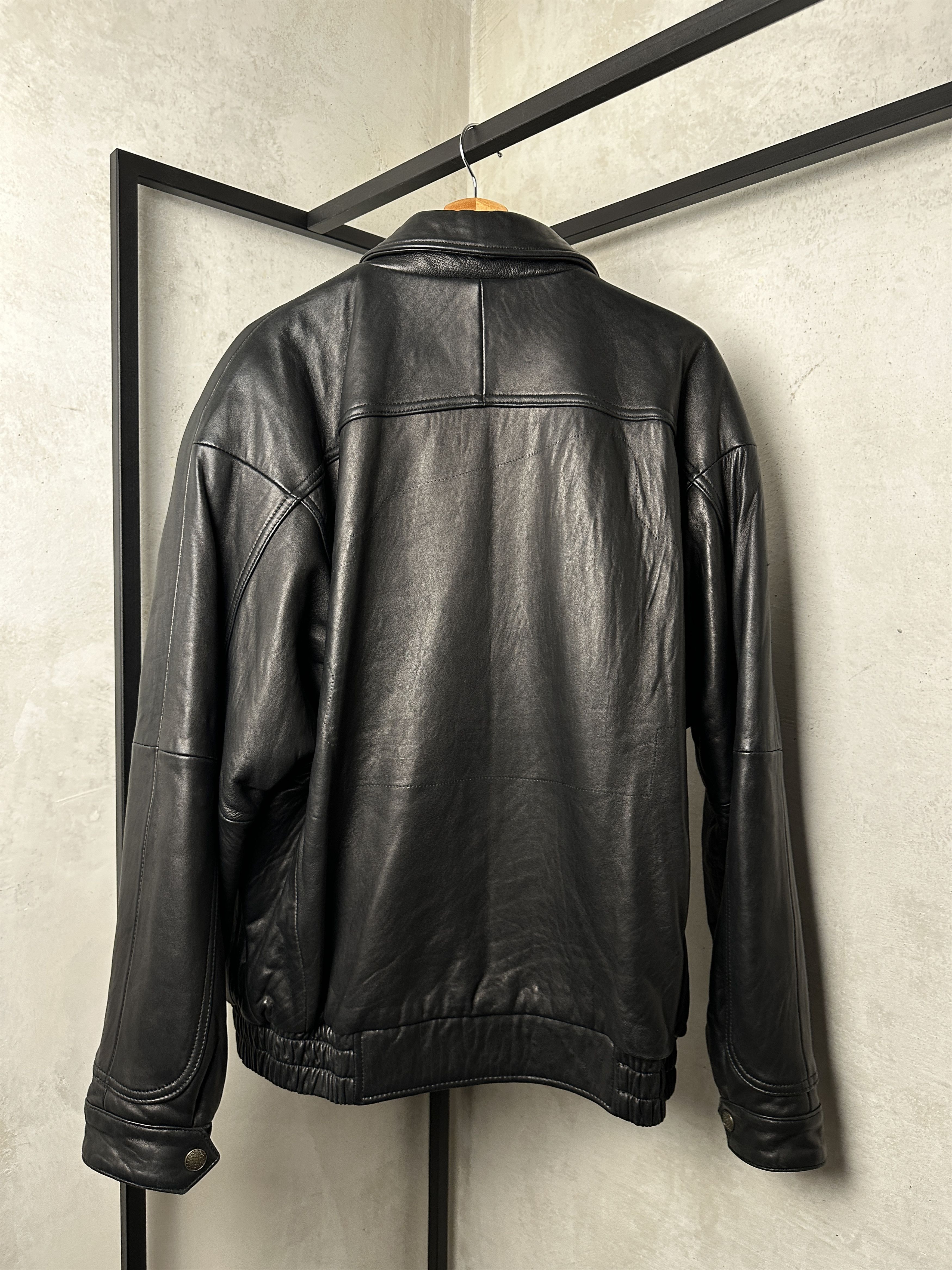 Genuine Leather 1999 Miami Super Bowl Genuine Leather Black Bomber Jacket Size US L / EU 52-54 / 3 - 4 Thumbnail