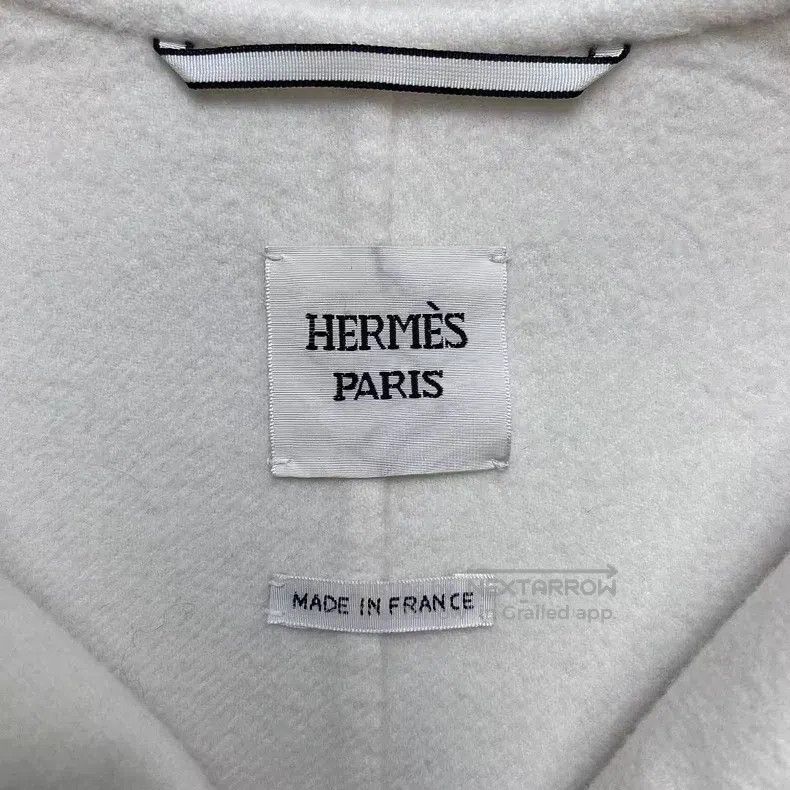 Hermes Hermes White collar zipper large pocket cashmere coat Size XS / US 0-2 / IT 36-38 - 4 Thumbnail