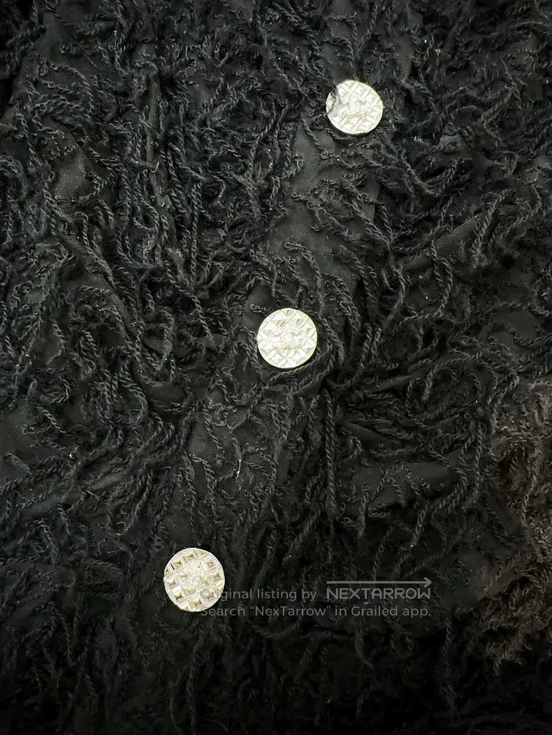 Chanel Chanel 22A black tassel diamond button long-sleeved jacket Size S / US 4 / IT 40 - 5 Thumbnail