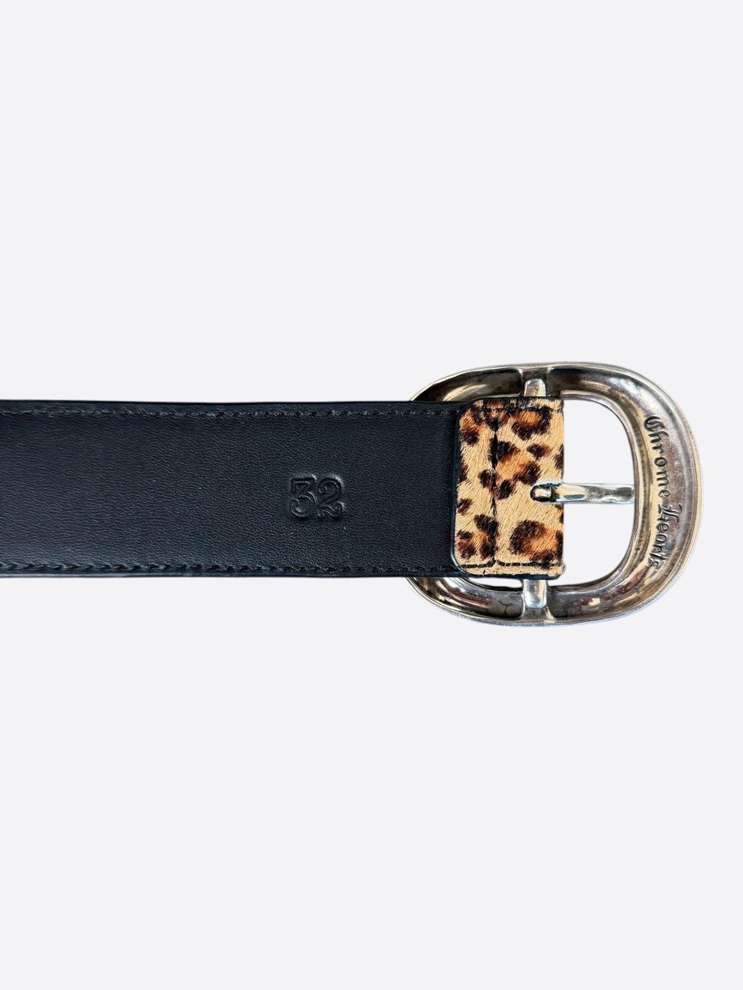 Chrome Hearts Chrome Hearts Ponyhair Leopard & Silver Gunslinger Belt Size 32 - 3 Thumbnail