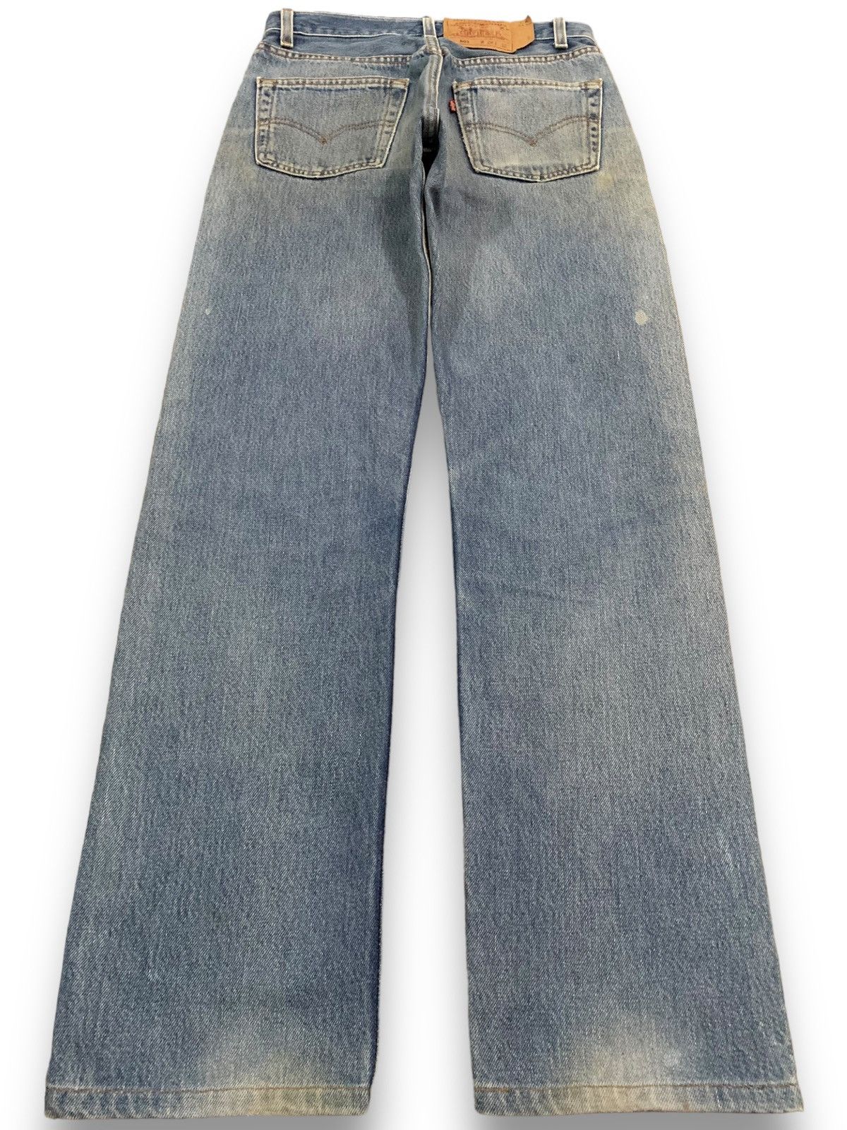 Levi's Vintage 90s Levis 501 Distressed Jeans Stamp Button #501 Size US 28 / EU 44 - 2 Thumbnail