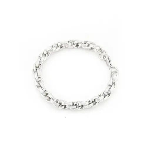 Jewelry Silver Chain Link Bracelet, Chunky Men's Bracelet Size ONE SIZE - 8 Thumbnail