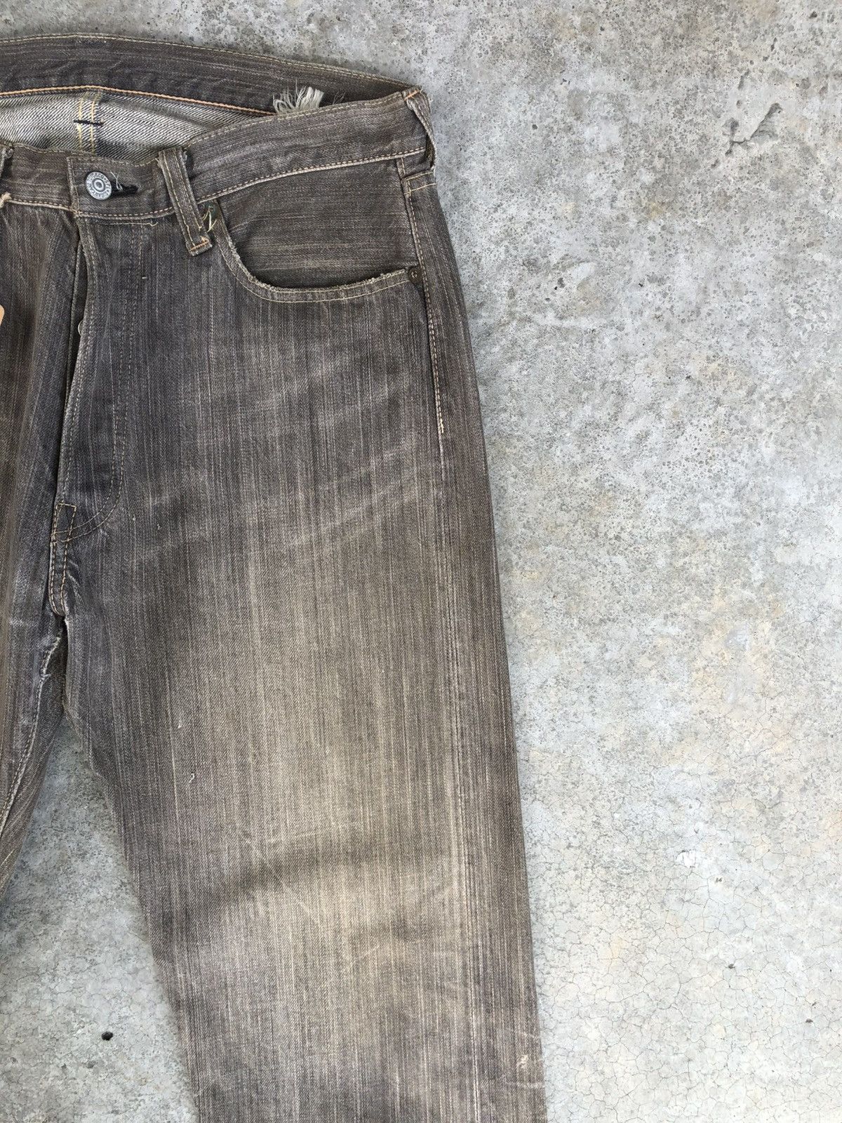 Sugar Cane Vintage Sugarcane Selvedge Denim Distressed Denim Size US 33 - 5 Thumbnail