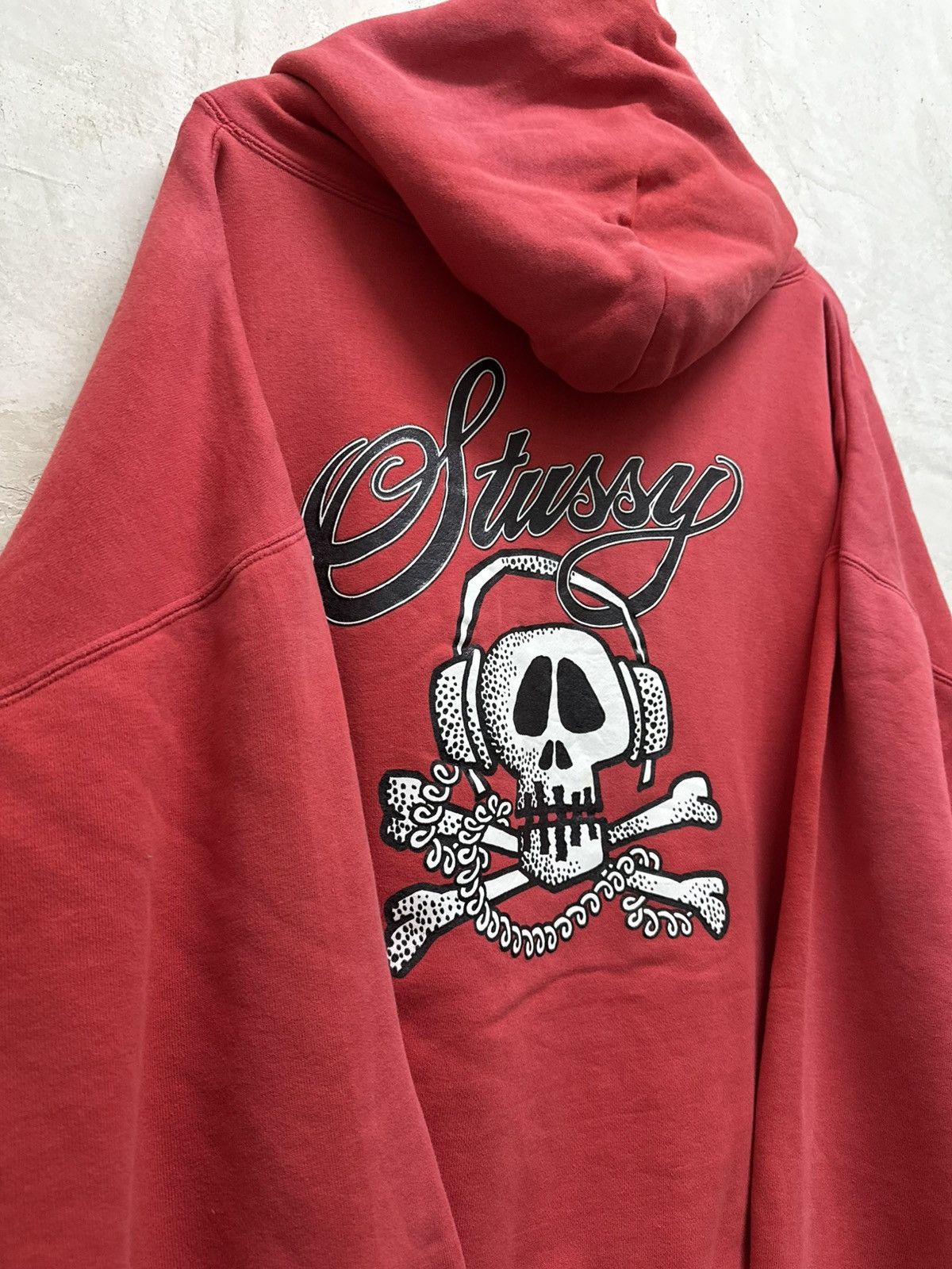 Stussy Early 2000s Stussy Skull Headphones Baggy Hoodie Size US XXL / EU 58 / 5 - 3 Thumbnail