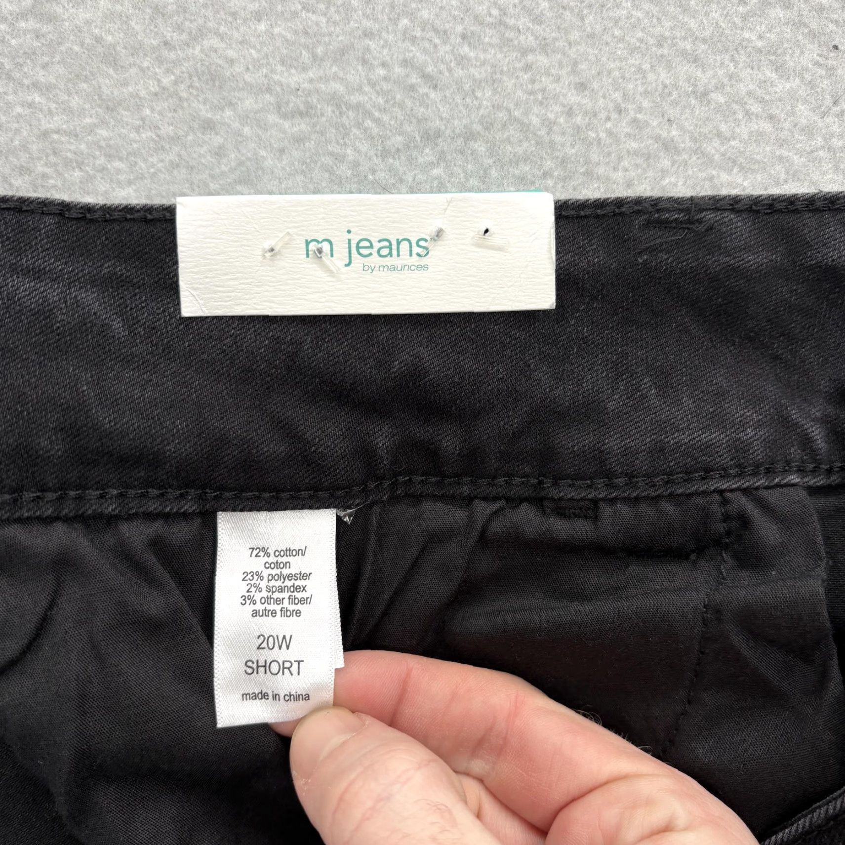 Vintage Maurices M Jeans Jegging Ankle Black High Rise Distressed Women 20W Short Jeans Slim Pockets 5-Pocket Denim Cotton Polyester Spandex Size 42" / US 20 - 5 Thumbnail