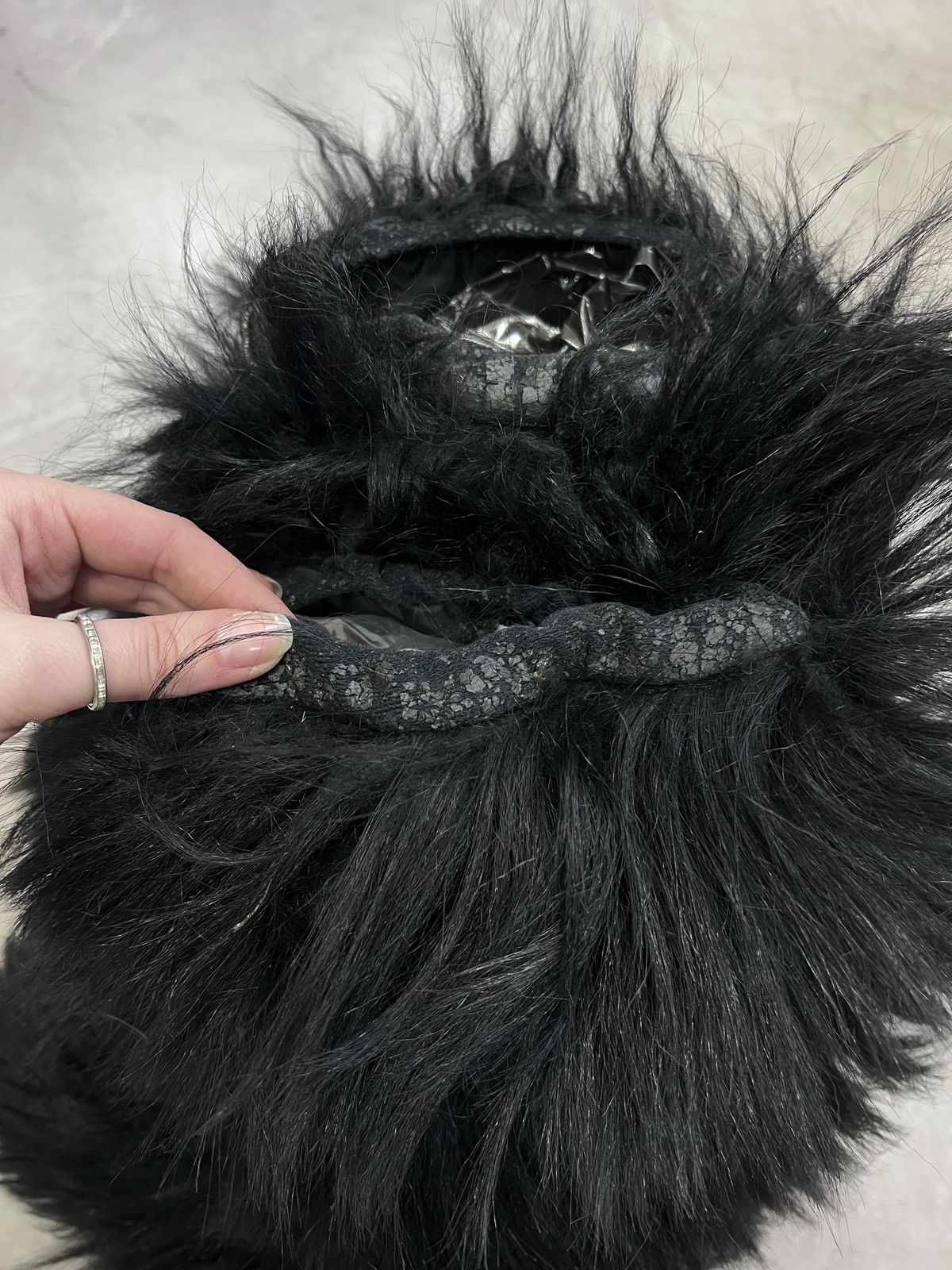 If Six Was Nine Black fur opium boots shoes rick owens style hype gothic Size US 7.5 / EU 40-41 - 11 Thumbnail