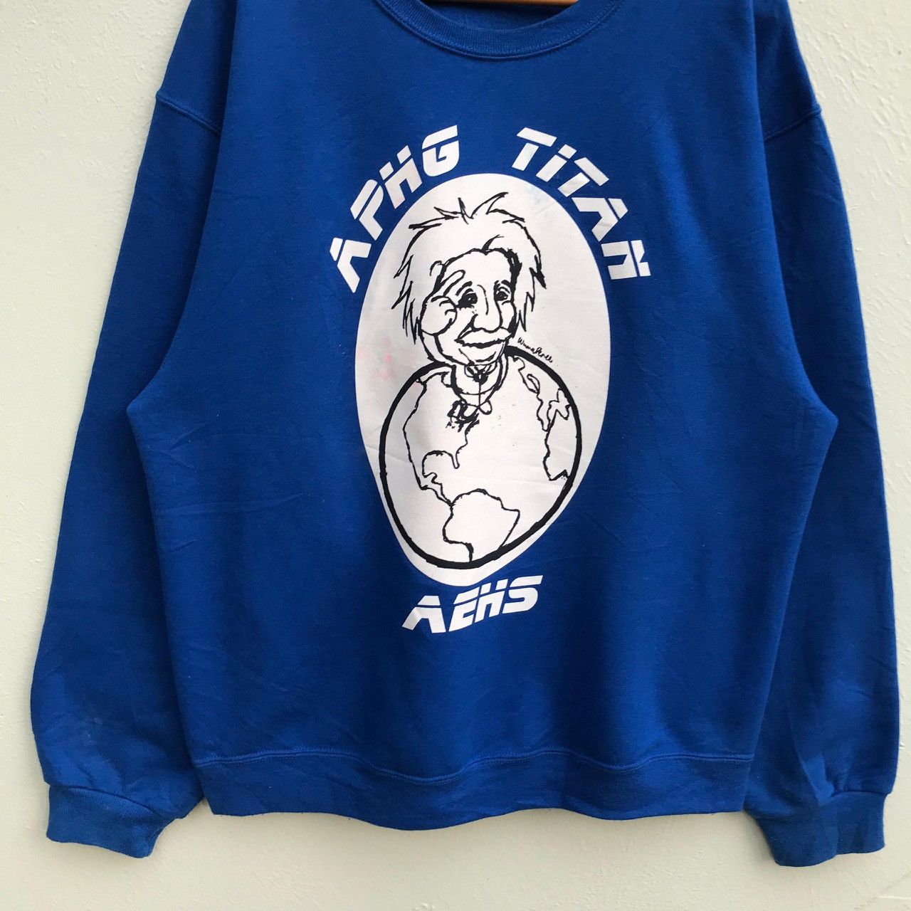 Legendary Goods Albert Einstein IQ Blue Crewneck Sweater Pullover Size US L / EU 52-54 / 3 - 6 Thumbnail