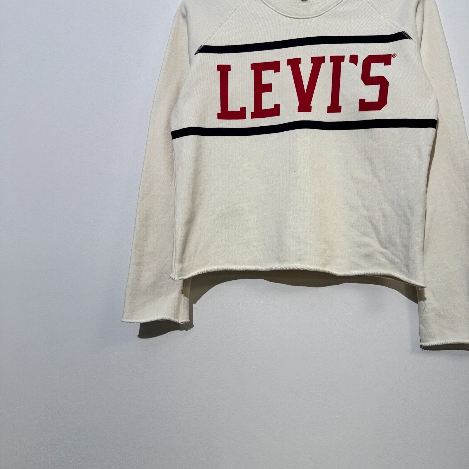 Levi's × Vintage Vintage Levi’s Unisex Beige Cotton Crewneck Size XS 90s Size US XS / EU 42 / 0 - 4 Thumbnail