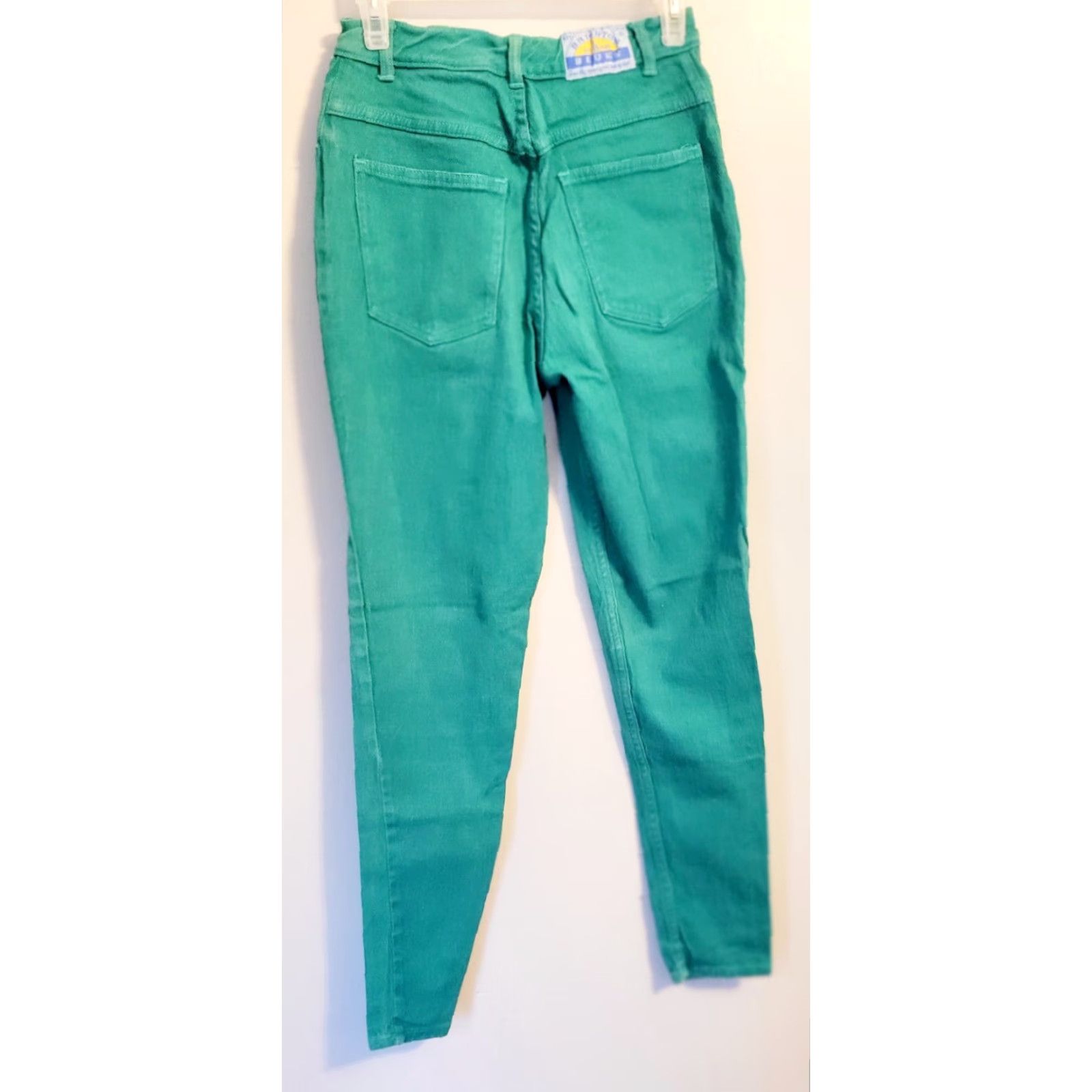 Brighton VINTAGE Brighton Blues Green Stretchy Skinny Jeans 15/16 Juniors Denim Grunge 90s Punk Womens/Mens Size 36" / US 14 / IT 50 - 3 Thumbnail