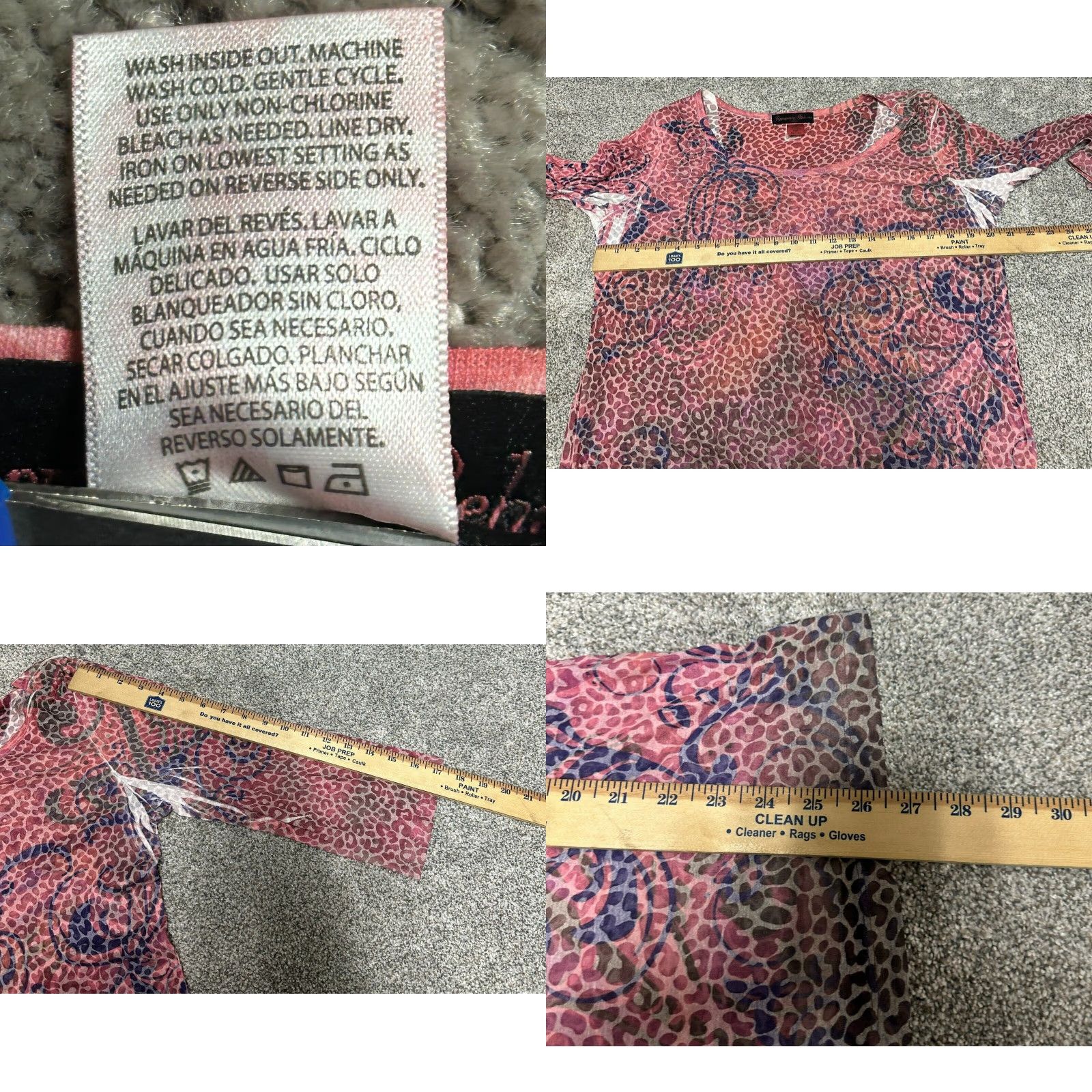 Vintage VINTAGE Y2K Leopard Print Top 16W Plus Rhinestones Whimsigoth Fairy Grunge Boho Hippie Blouse Women Girls Size XXL / US 16-18 / IT 52-54 - 8 Thumbnail