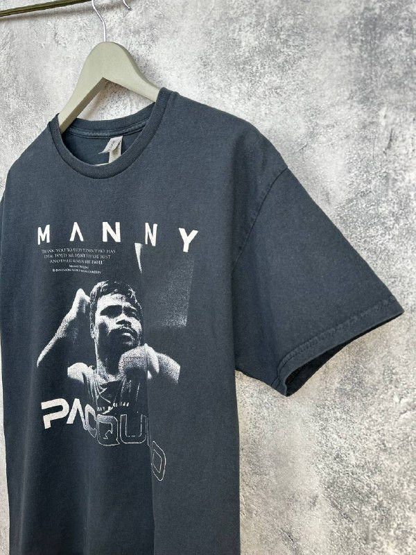 Vintage Manny Pacquiao Graphic Boxing Tee Black Short Sleeve T-Shirt Size US L / EU 52-54 / 3 - 5 Thumbnail