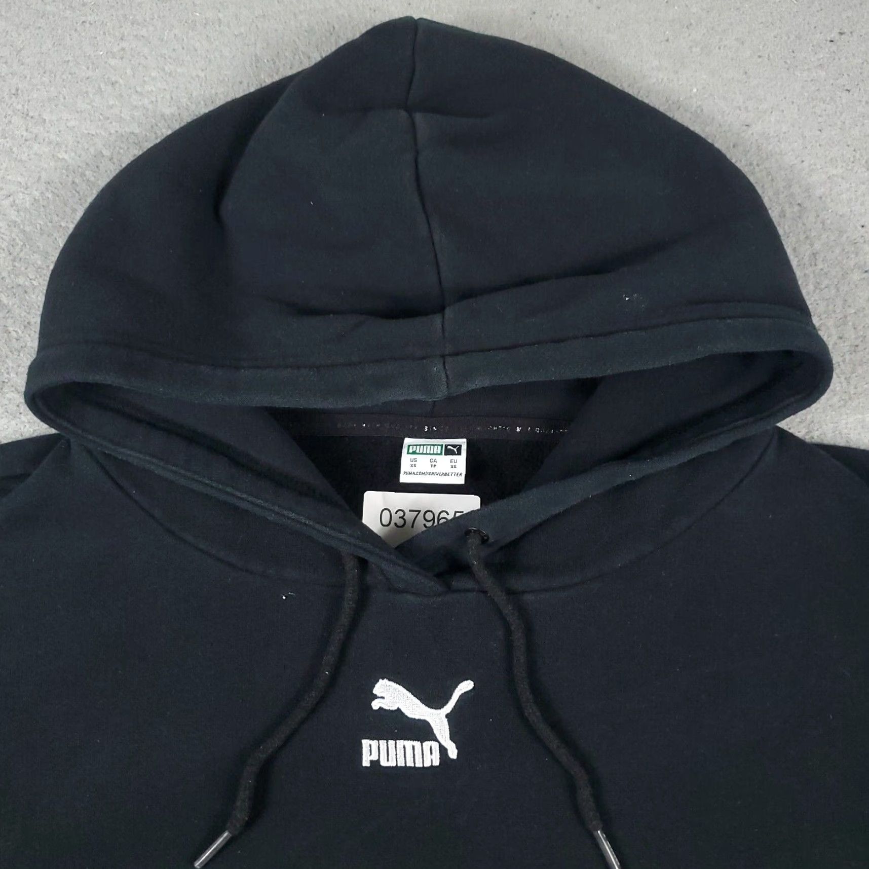 Puma Puma Hoodie Womens XS Black Cotton Blend Pullover Sweatshirt Ladies Size XS / US 0-2 / IT 36-38 - 3 Thumbnail