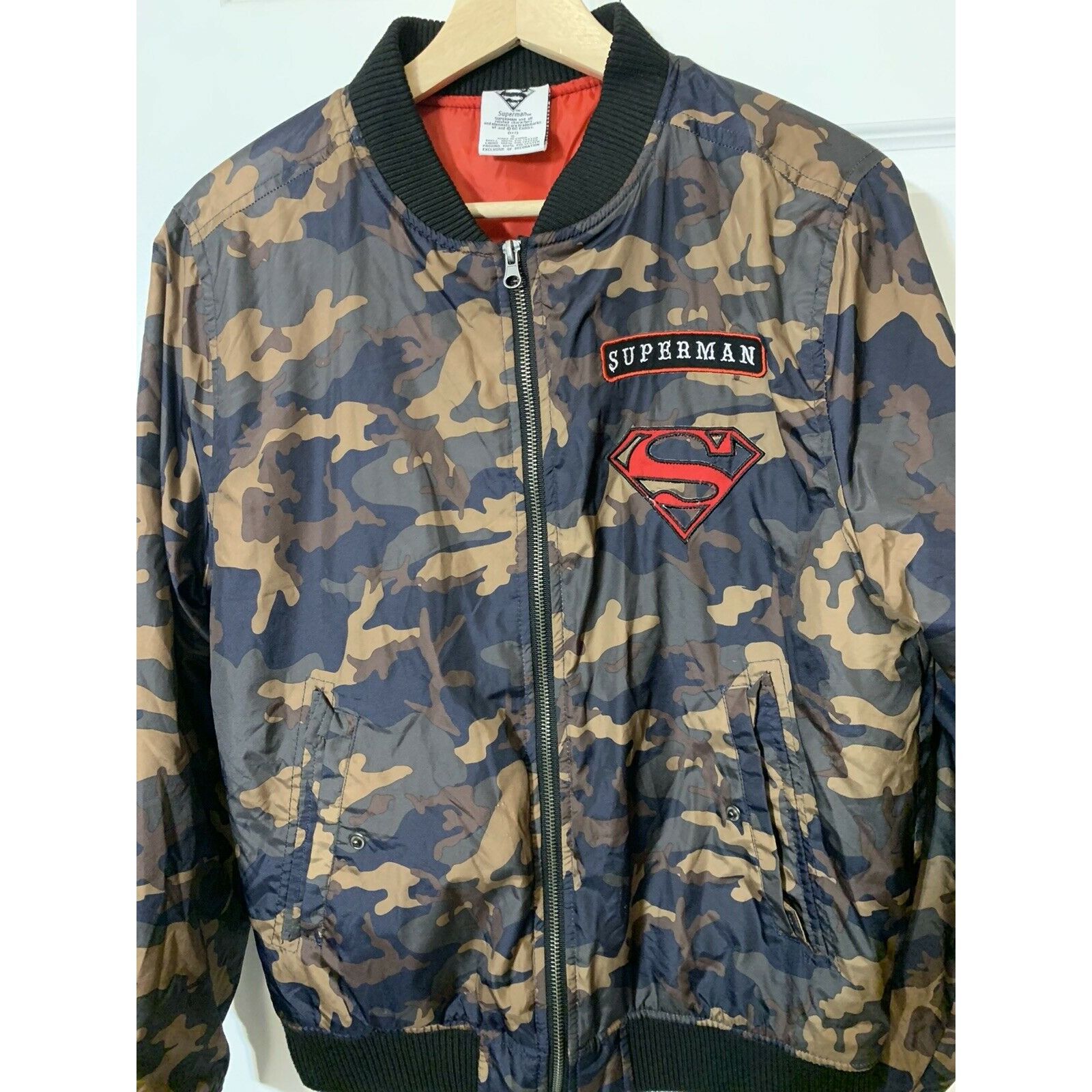 Other Superman Bomber Jacket Teen Sz S Camo Brown LOGO Size US S / EU 44-46 / 1 - 3 Thumbnail