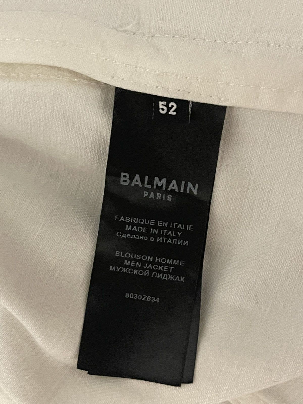 Balmain Balmain white denim jacket Size US L / EU 52-54 / 3 - 9 Thumbnail