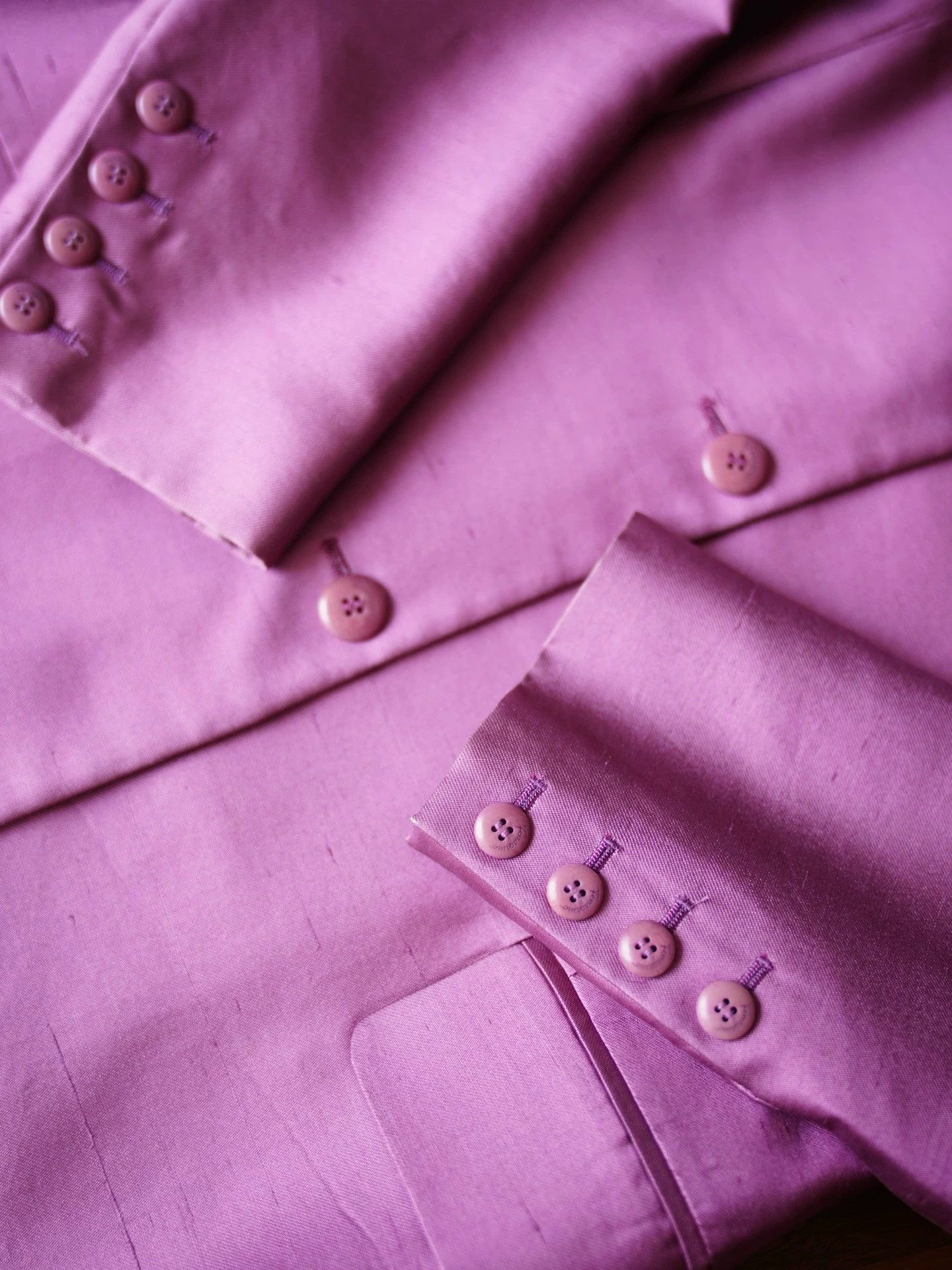 Salvatore Ferragamo Vintage Ferragamo Purple Silk-Cotton Suit Set FR40/L Size M / US 6-8 / IT 42-44 - 4 Thumbnail
