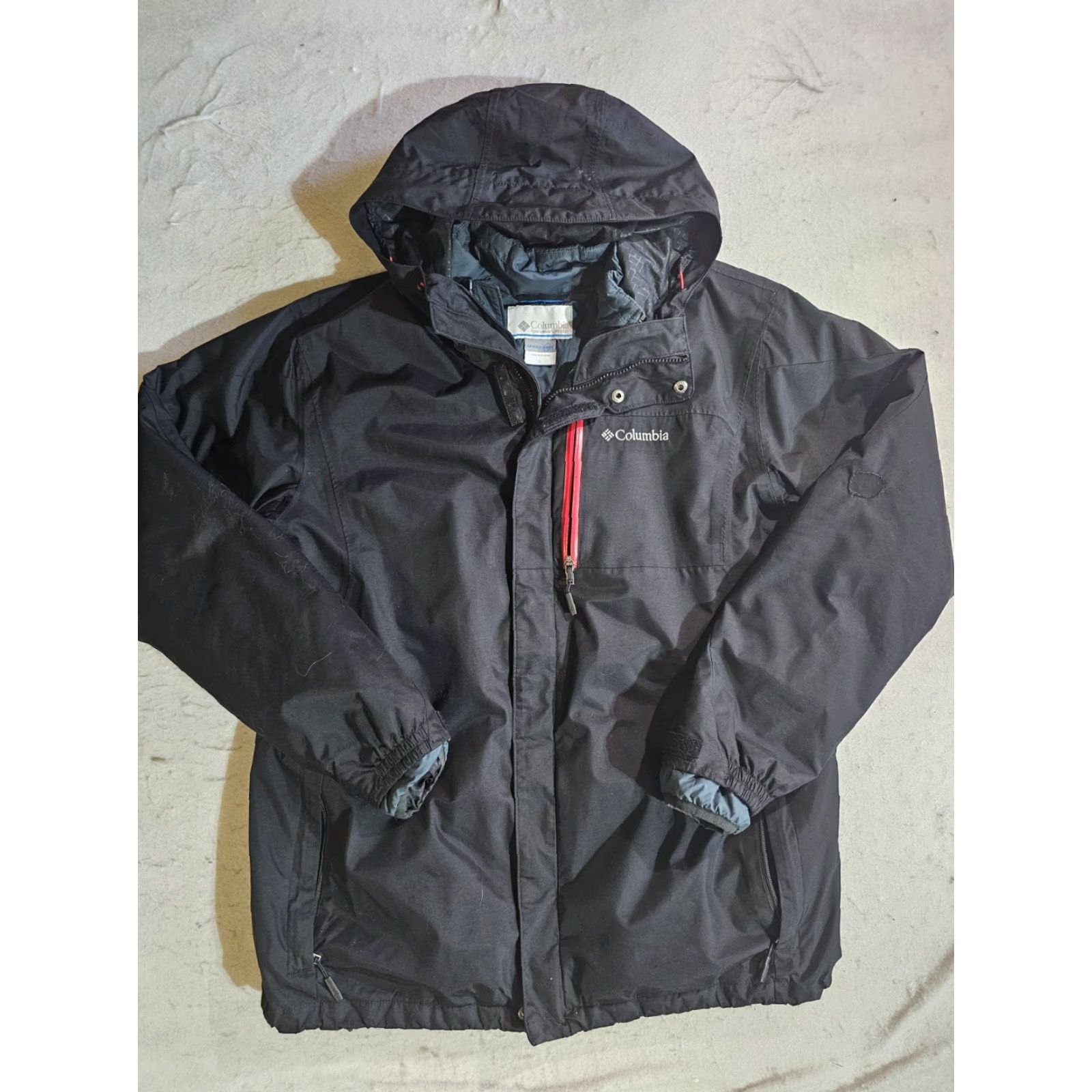 Vintage VINTAGE Columbia Interchange Jacket Mens Lg Winter Full Zip Black/Red Long Sleeve Hooded Size US L / EU 52-54 / 3 - 2 Thumbnail