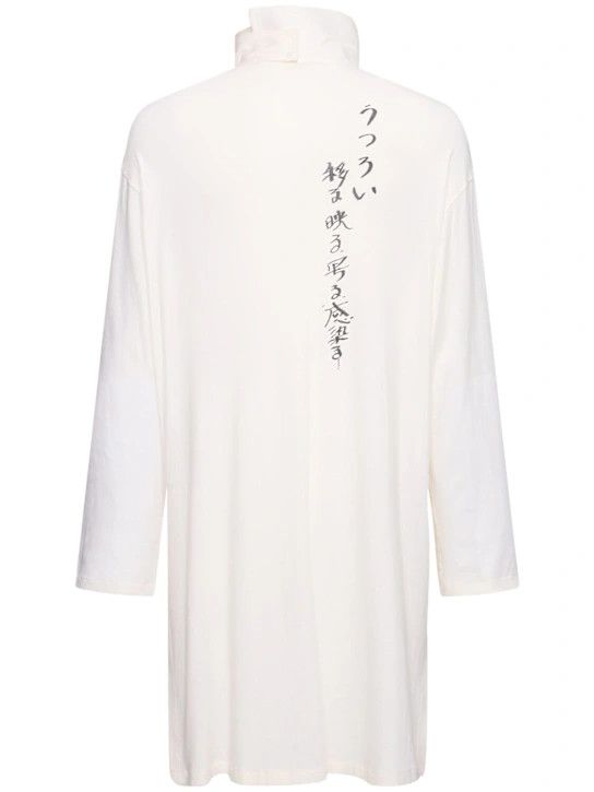 Yohji Yamamoto o1lsvrm0525 Delivery Asymmetric Cotton Shirt in White Size US S / EU 44-46 / 1 - 2 Thumbnail