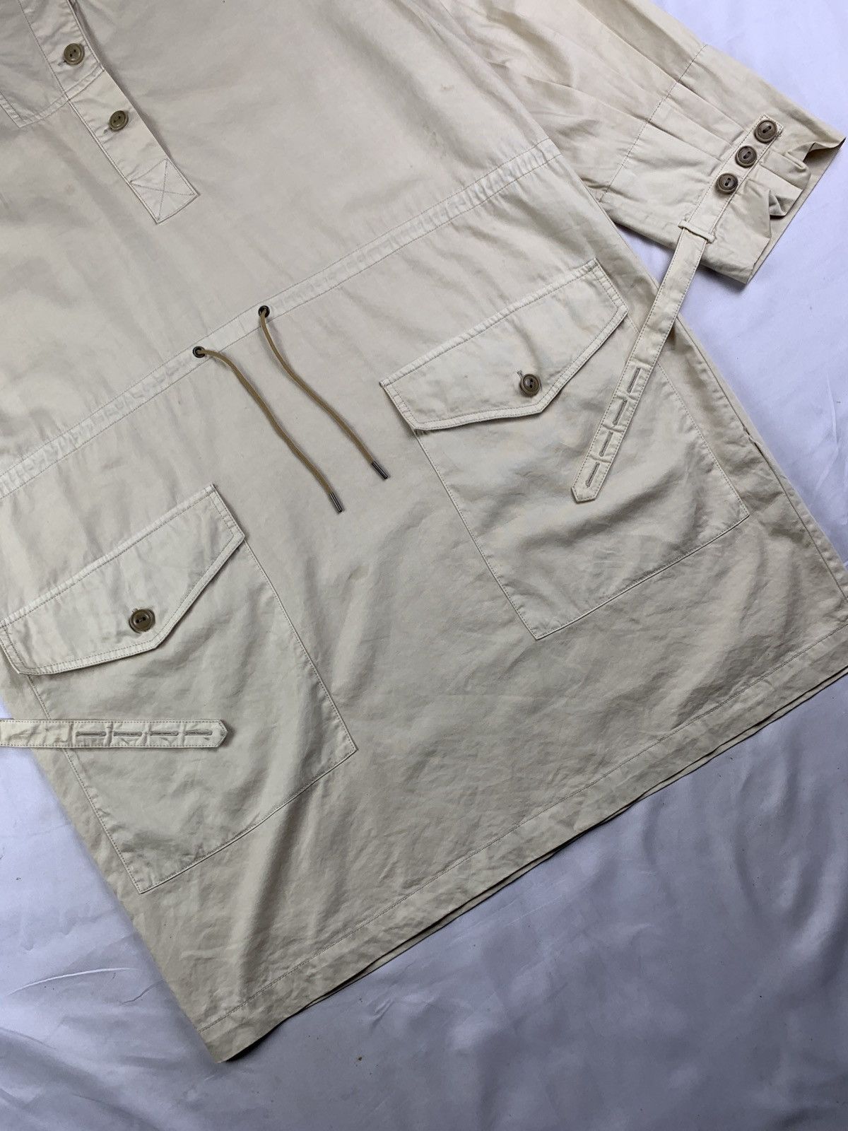 Ralph Lauren 2000s Ralph Lauren Beige Long Button Rain Parka Jacket Size M / US 6-8 / IT 42-44 - 3 Thumbnail