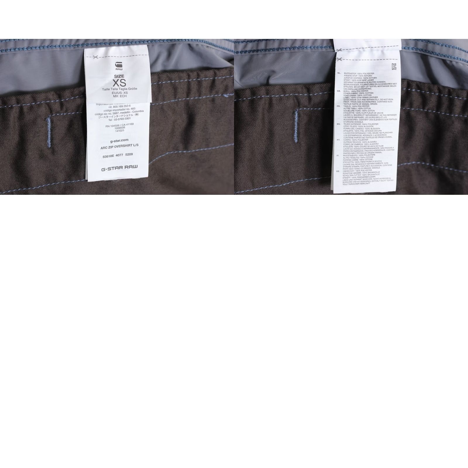 G-Star G-STAR ARC ZIP OVERSHIRT L/S Jacket Men XS Grey Polyester MJ2590 Size US XS / EU 42 / 0 - 8 Thumbnail