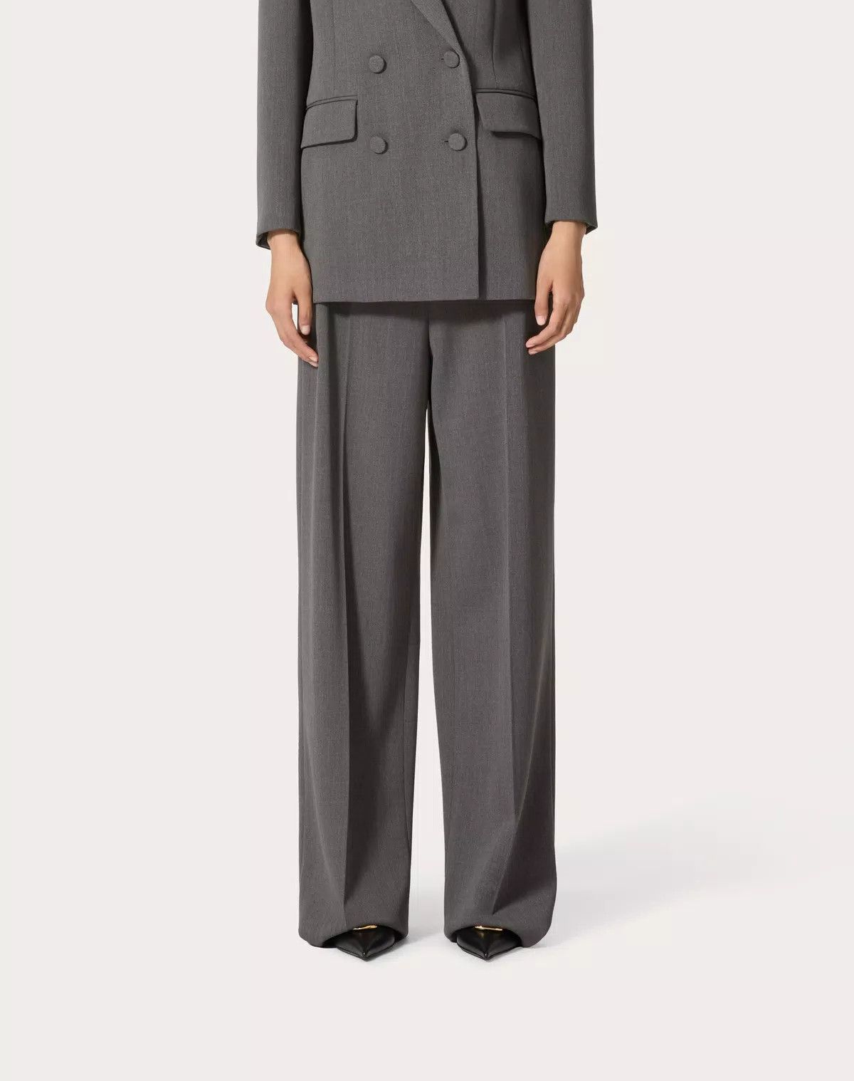 Valentino o1s1wg110426 Active Gabardine Trousers in Grey Size 28" / US 6 / IT 42 - 5 Thumbnail