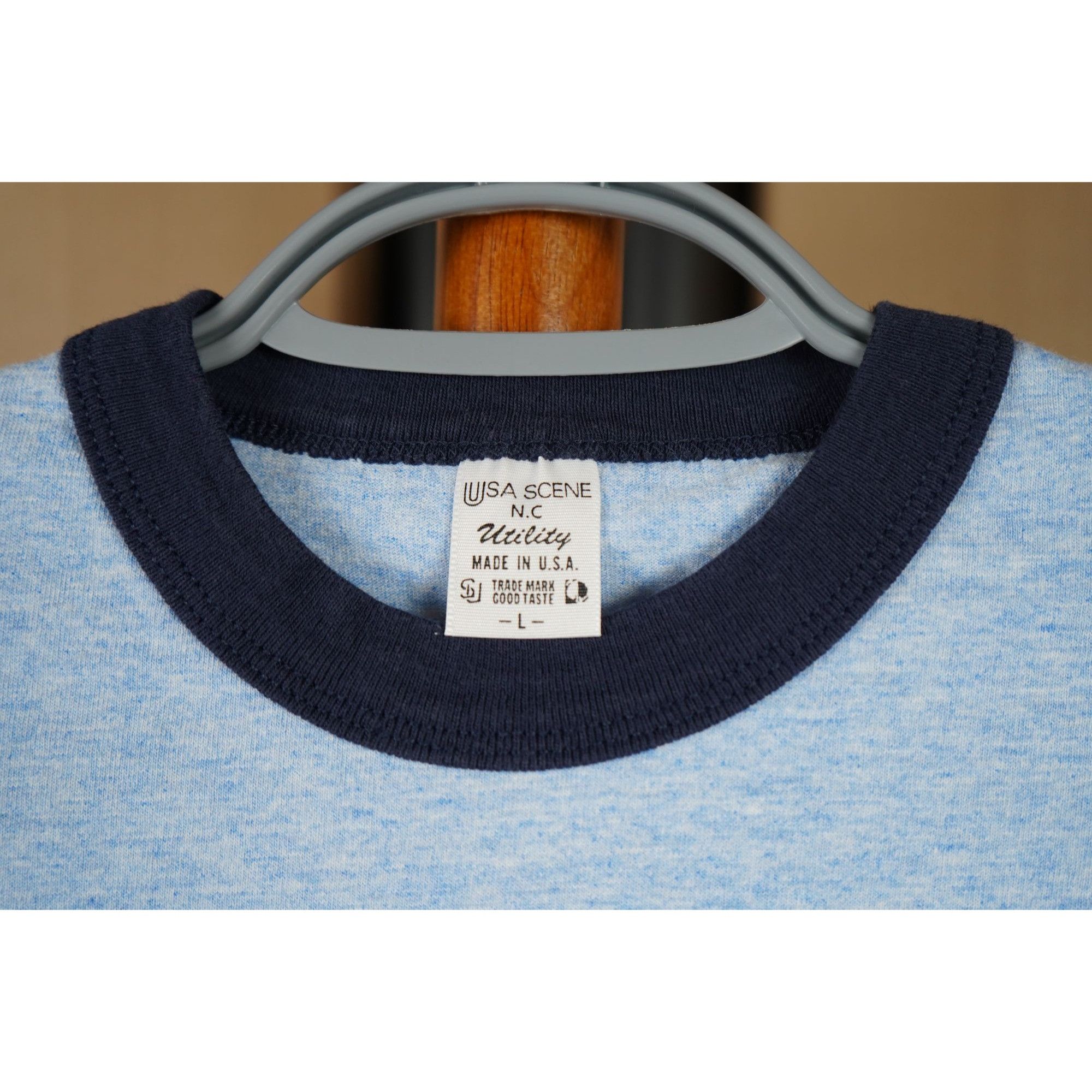 Vintage Vintage Blue Tshirt Women's L 90s Made In USA #456 Size L / US 10 / IT 46 - 4 Thumbnail