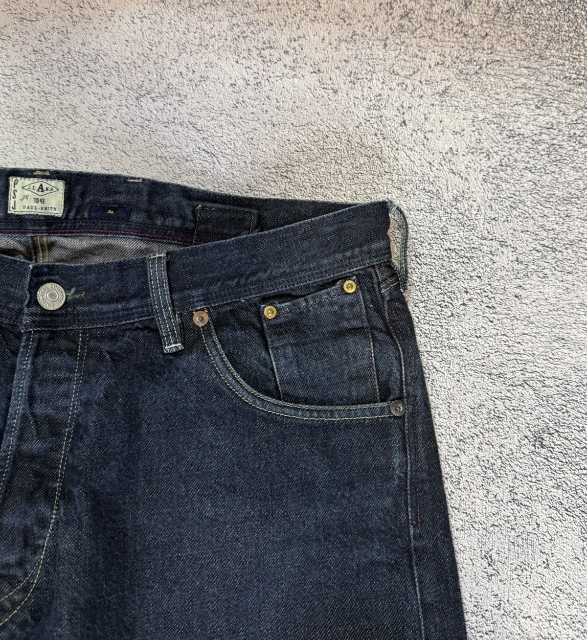 Paul Smith Paul Smith Jeans Cinch Back 34 Indigo Denim Straight Vintage Size US 34 / EU 50 - 8 Thumbnail