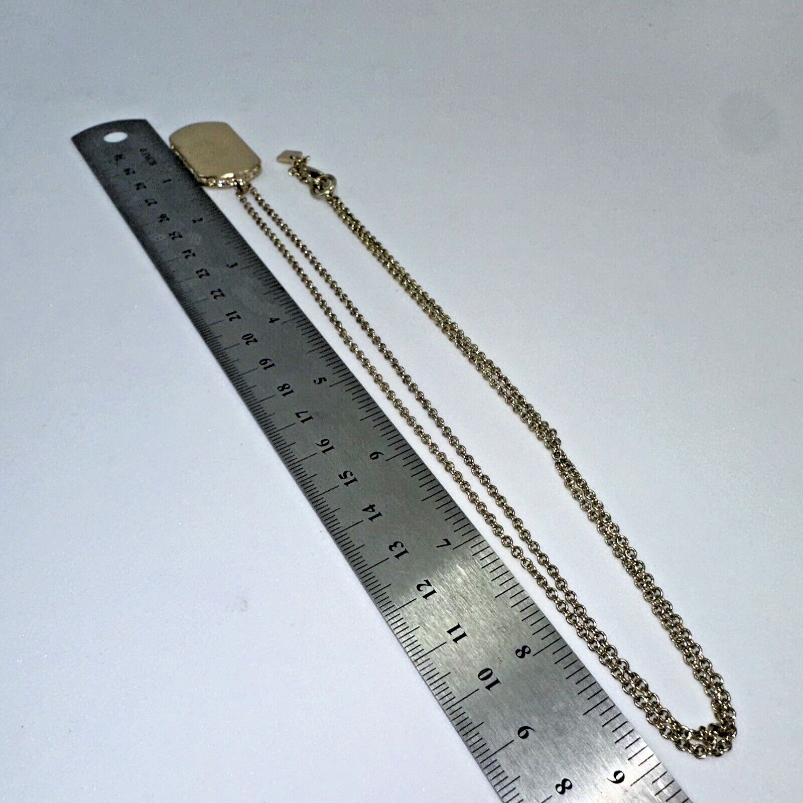 Banana Republic Banana Republic Marked Dog Tag I.D. Gold Rhinestone Necklace Size ONE SIZE - 7 Thumbnail