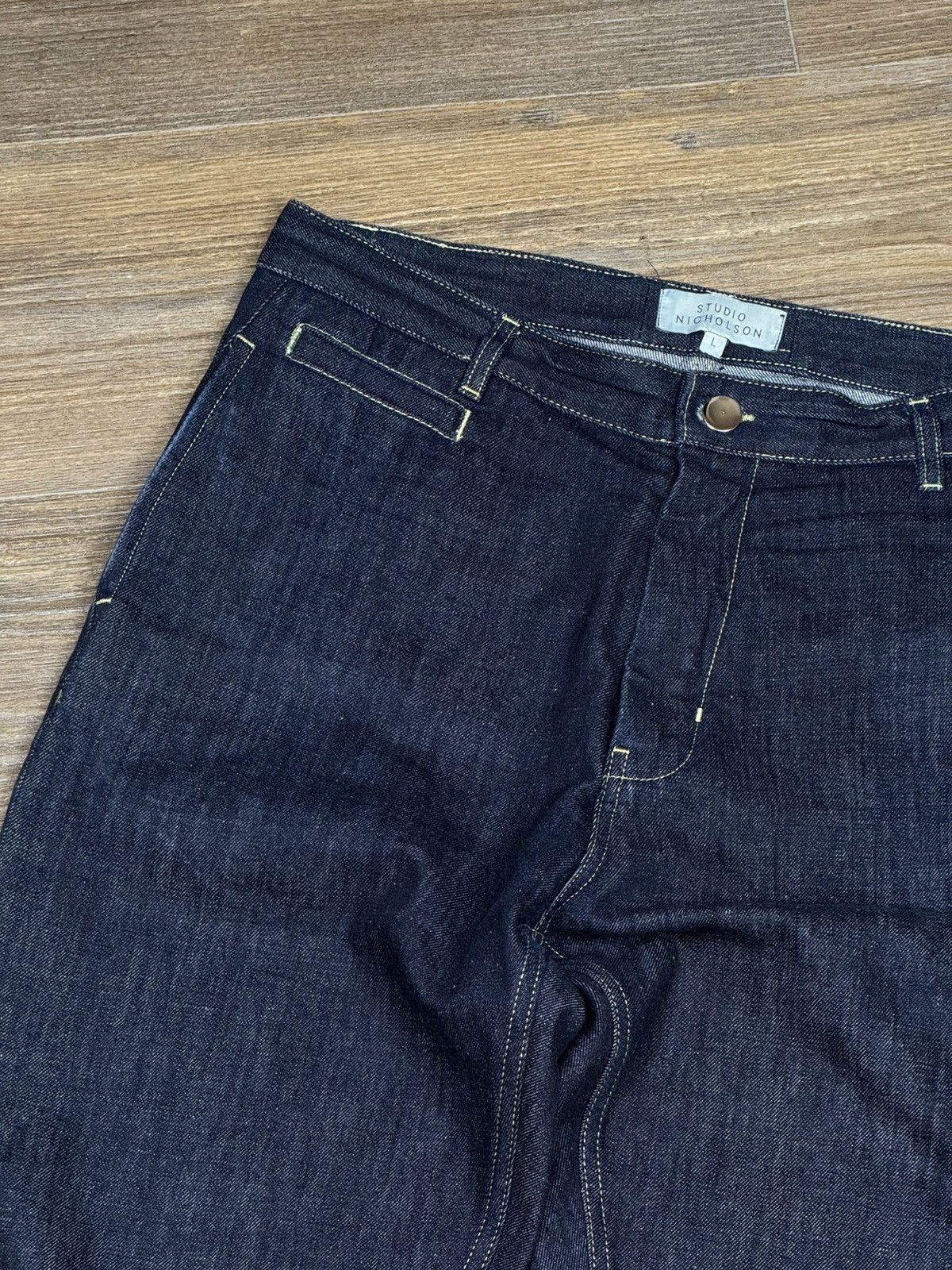 Studio Nicholson Studio Nicholson Bill SNM 102 Selvedge Blue Japanese Pants Size US 33 - 2 Thumbnail