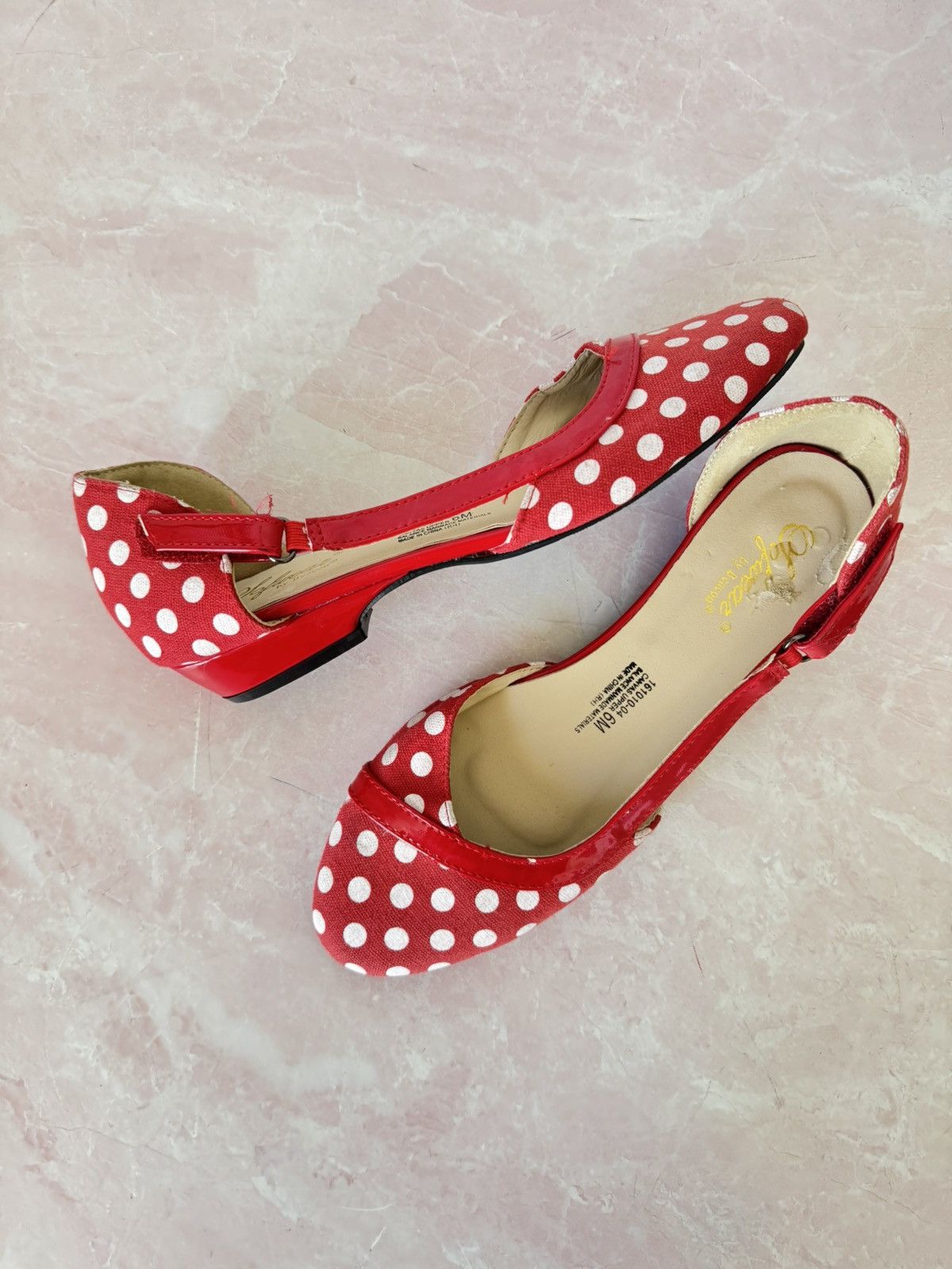 Vintage Sofwear Beacon vintage retro red polka dot low heel shoes Size US 6 / IT 36 - 1 Thumbnail