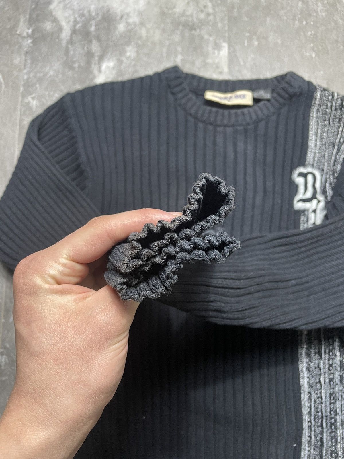 Vintage Vintage Y2K Diesel Logo Striped Opium Sweater Size US M / EU 48-50 / 2 - 4 Thumbnail