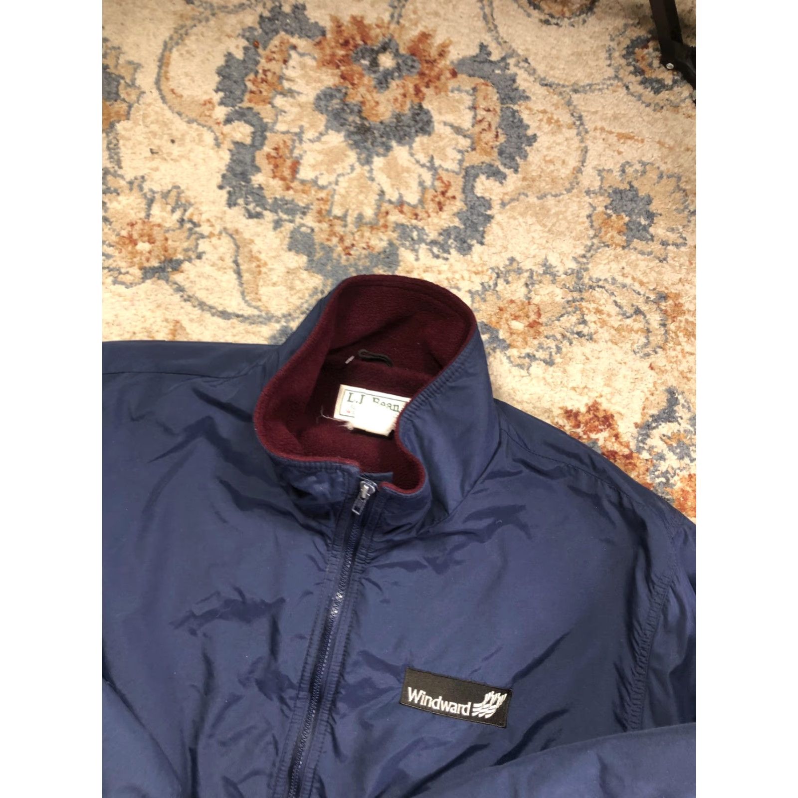 Vintage Vintage L.L.Bean Jacket Mens Large Blue Nylon Warm-up Bomber Windward Fleece 90s Size US L / EU 52-54 / 3 - 6 Thumbnail