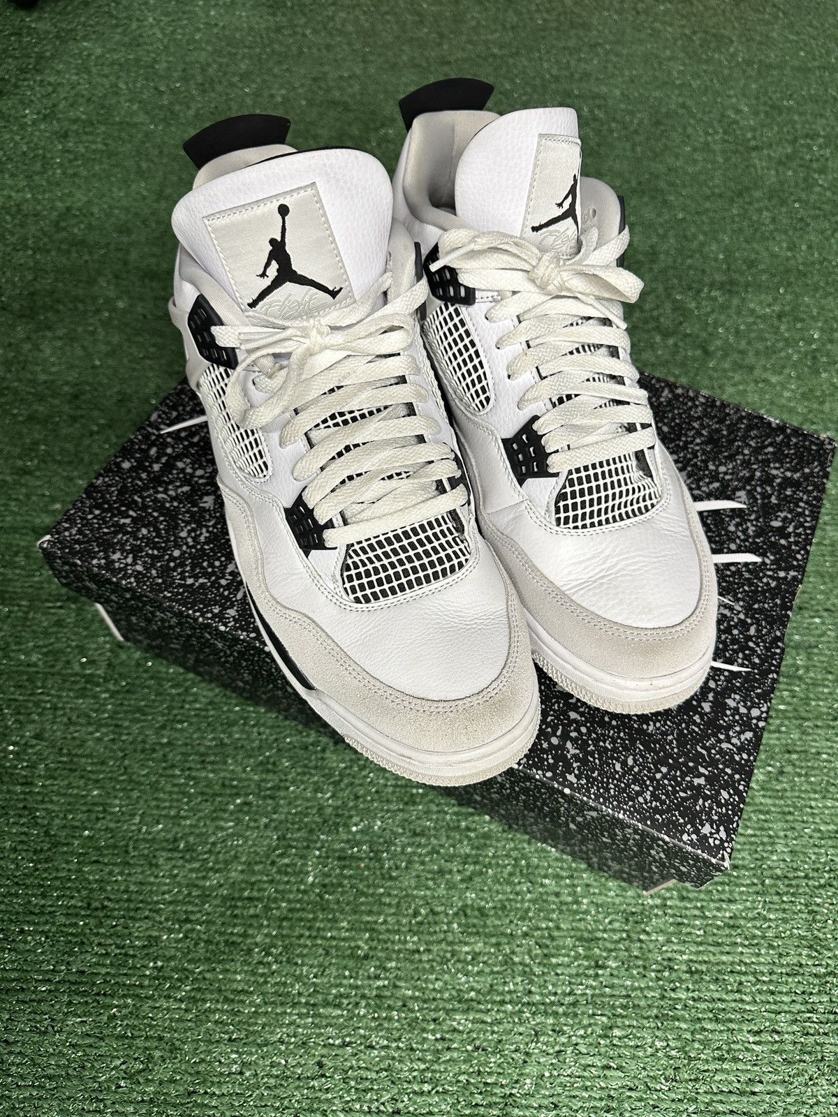 Jordan Brand 2021 Air Jordan 4 Retro Military Black Size US 12 / EU 45 - 4 Thumbnail