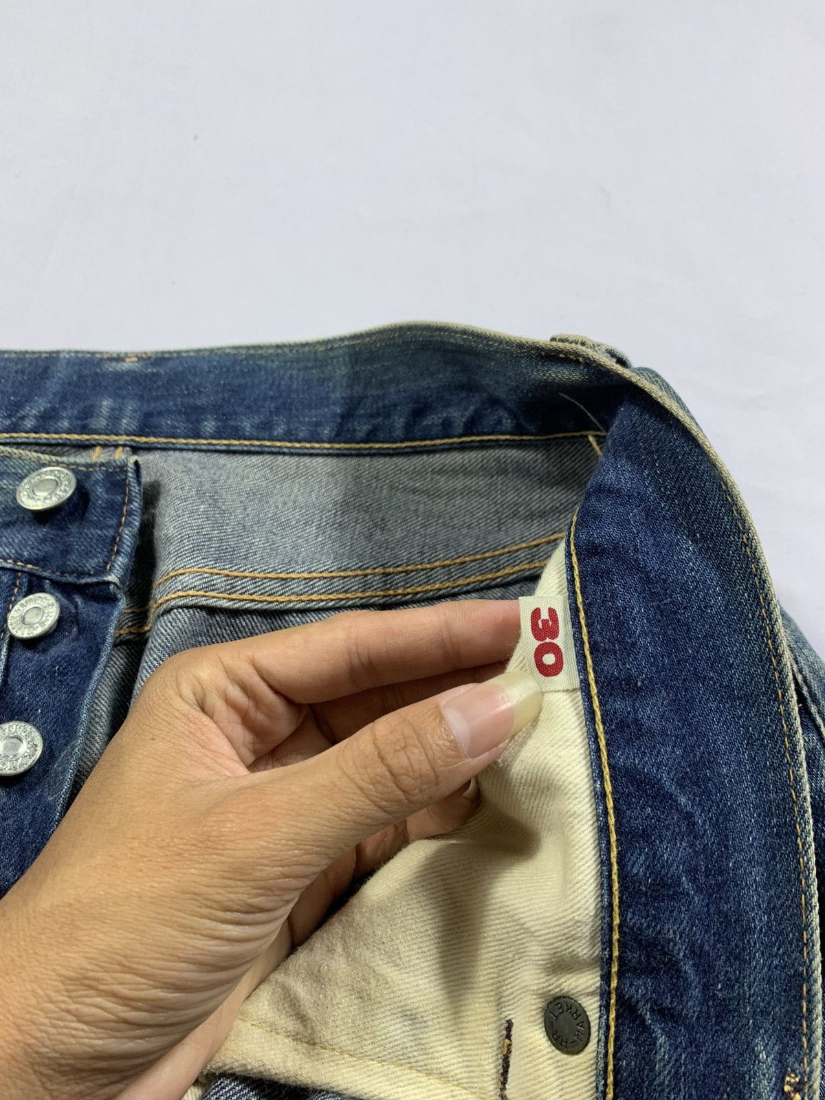 Blue Blue Japan BLUE BLUE JAPAN DENIM SELVEDGE SHORT Size US 30 / EU 46 - 5 Thumbnail