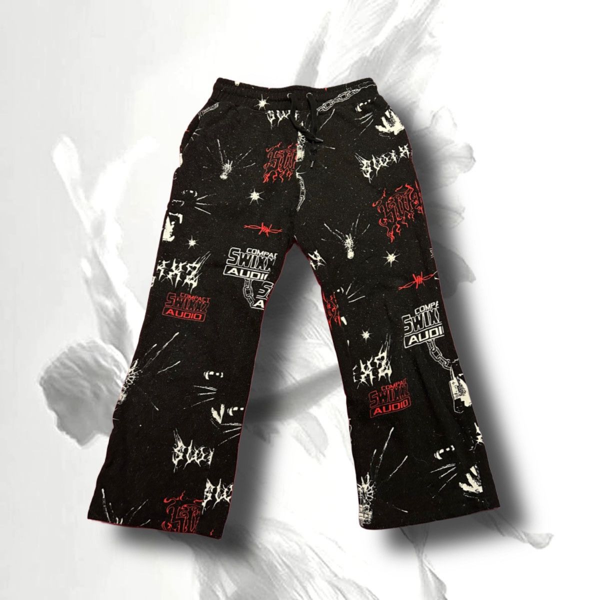 Vintage × Zumiez SWIXXZ BLACK AUDIO COTTON PANTS Y2K Size US 30 / EU 46 - 1 Thumbnail