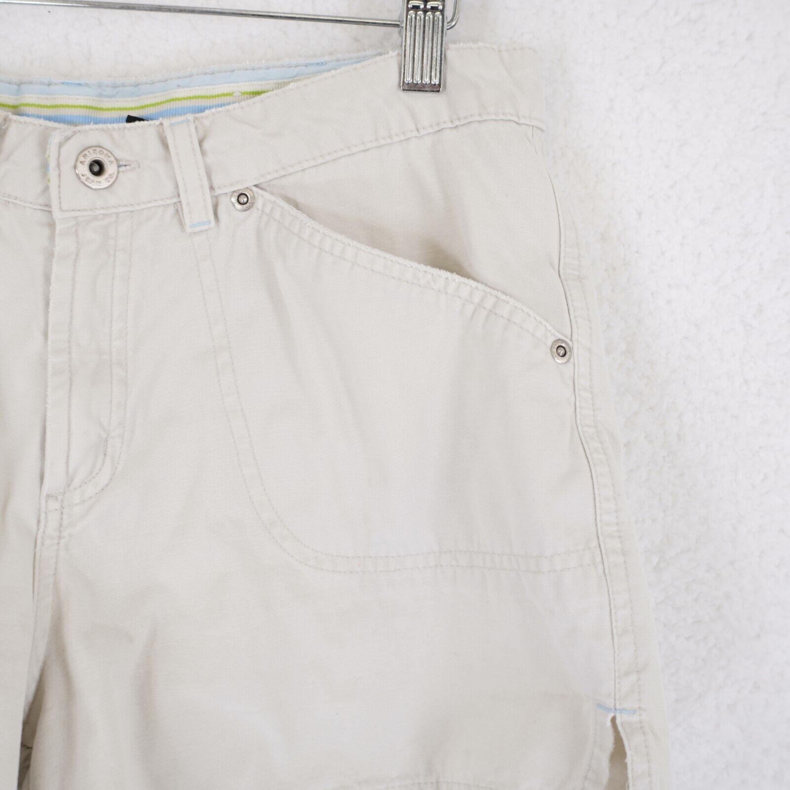 Arizona Jean Co. Arizona Jean Company Cream Short Shorts Size 9 Mid RIse 32/4 Size 32" / US 10 / IT 46 - 3 Thumbnail