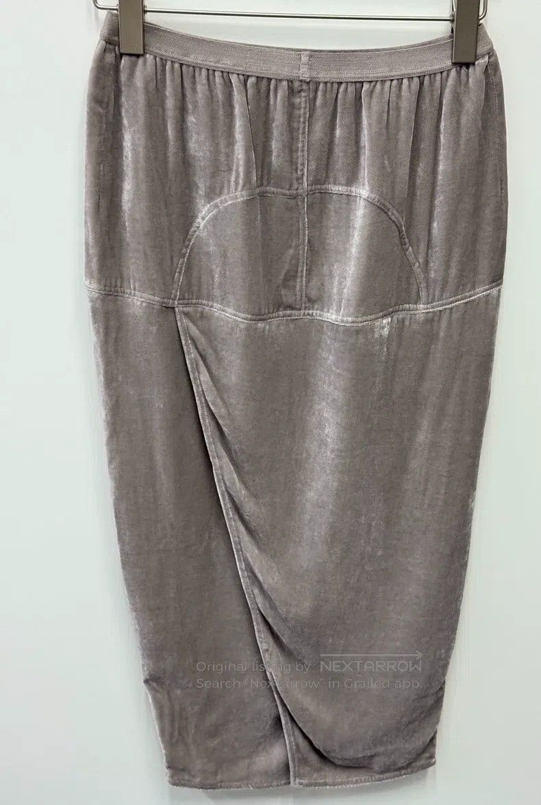 Rick Owens Rick Owens Grey Velvet Skirt Size 39" - 3 Thumbnail