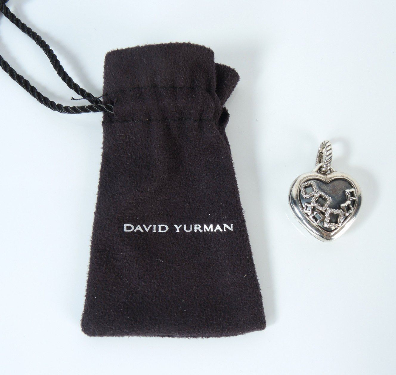 David Yurman o1smst1ft0424 Silver 41 Brilliant Cut Diamond Heart Locket Size ONE SIZE - 4 Thumbnail