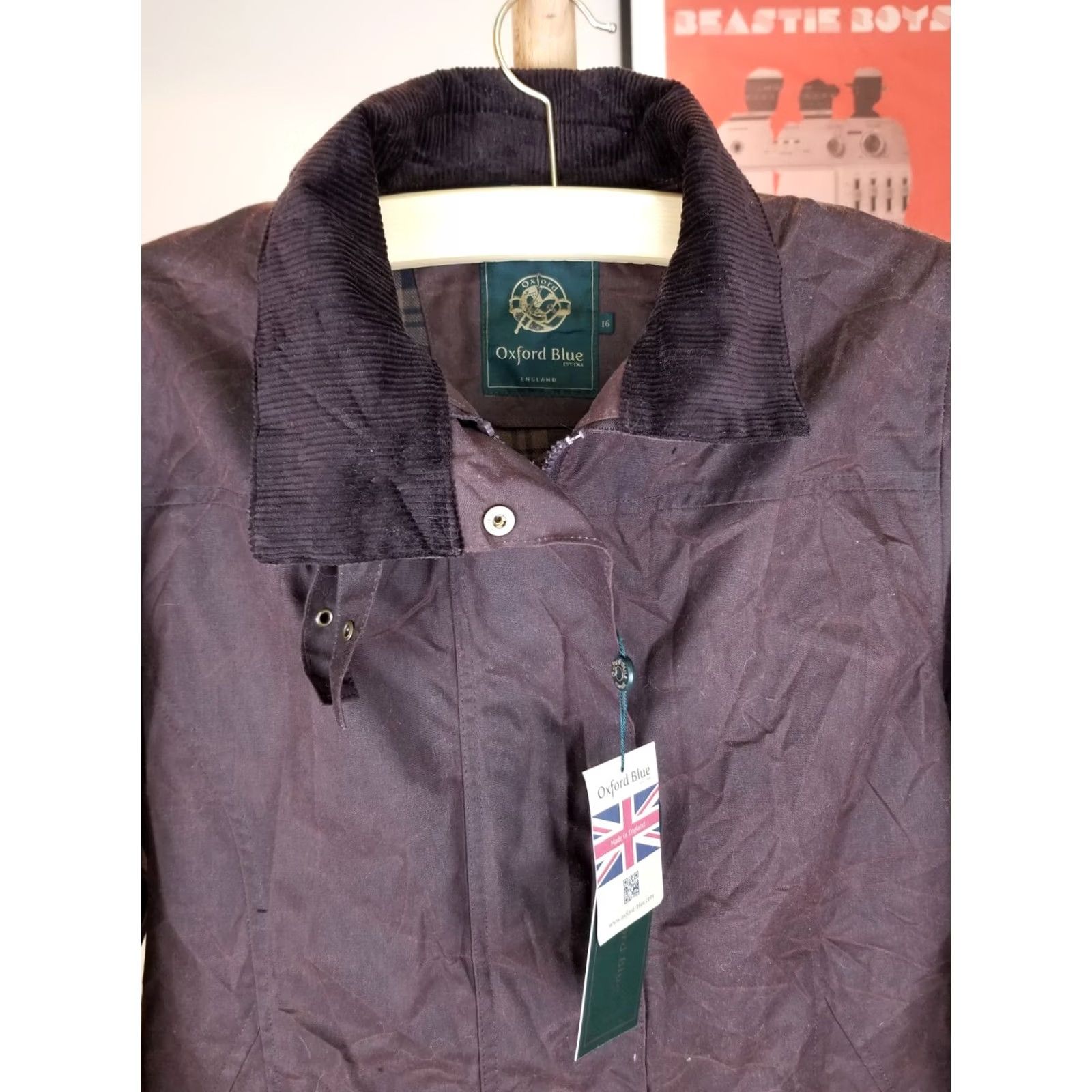 Vintage NWT OXFORD BLUE OIL WAXED HUNTING JACKET WOMEN'S XL 16 Size XL / US 12-14 / IT 48-50 - 2 Thumbnail