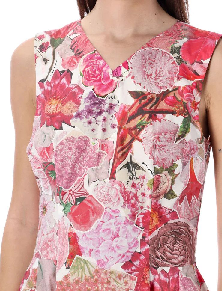 Marni o1y1025 Midi Dress in Multicolor Size S / US 4 / IT 40 - 3 Thumbnail