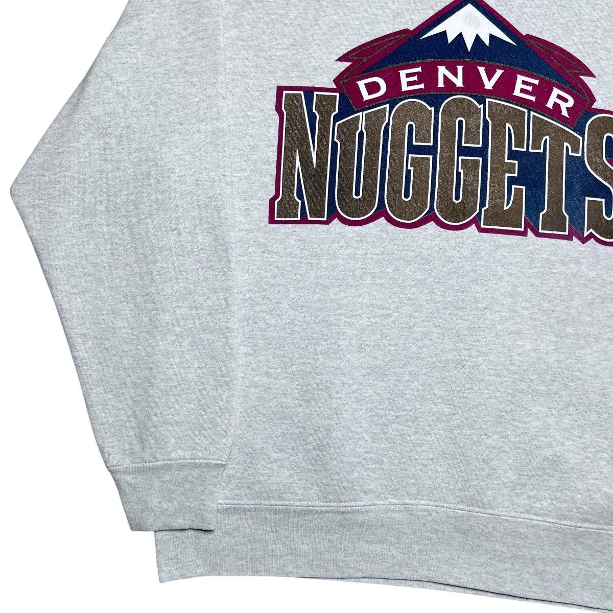 NBA Vintage 90s NBA Denver Nuggets Spell Out 3D Logo Sweatshirt Size US L / EU 52-54 / 3 - 18 Thumbnail