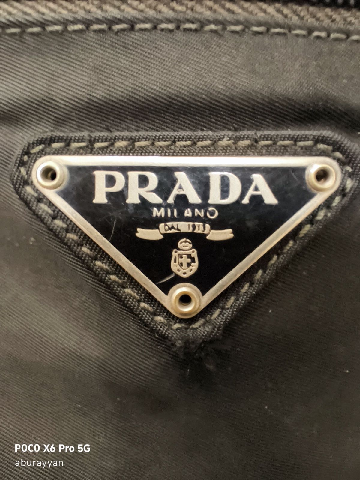 Prada Prada Tessuto Nylon Black Crossbody Sling Bag Size ONE SIZE - 10 Thumbnail