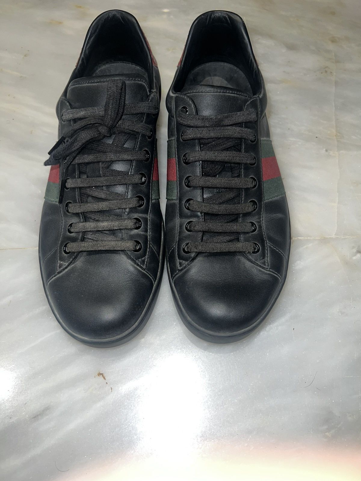 Gucci GUCCI BLACK ACE SNEAKERS Size US 10 / EU 43 - 7 Thumbnail