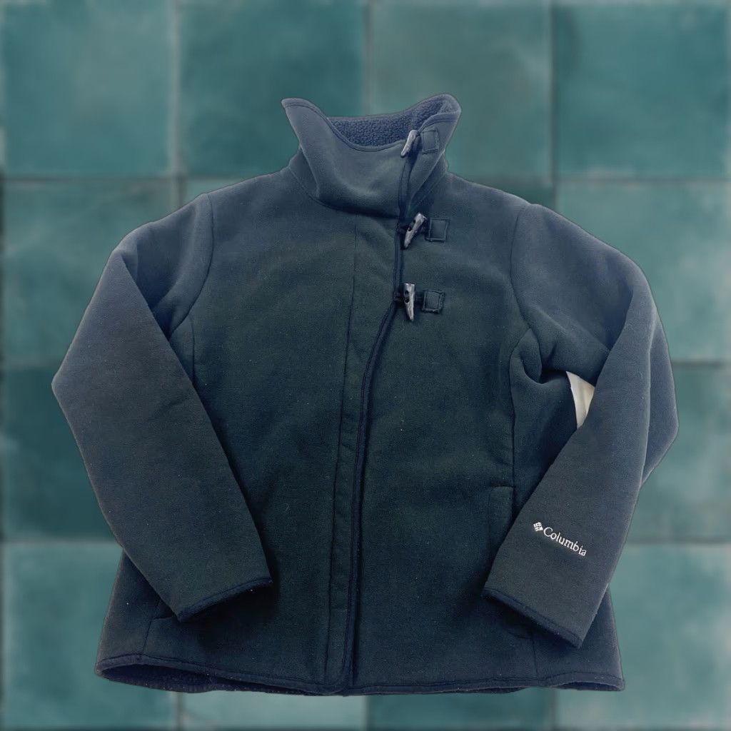 Vintage Columbia Jacket Womens L Black Sherpa Fleece Lined Full Zip Winter Basic Jacket Size L / US 10 / IT 46 - 1 Thumbnail