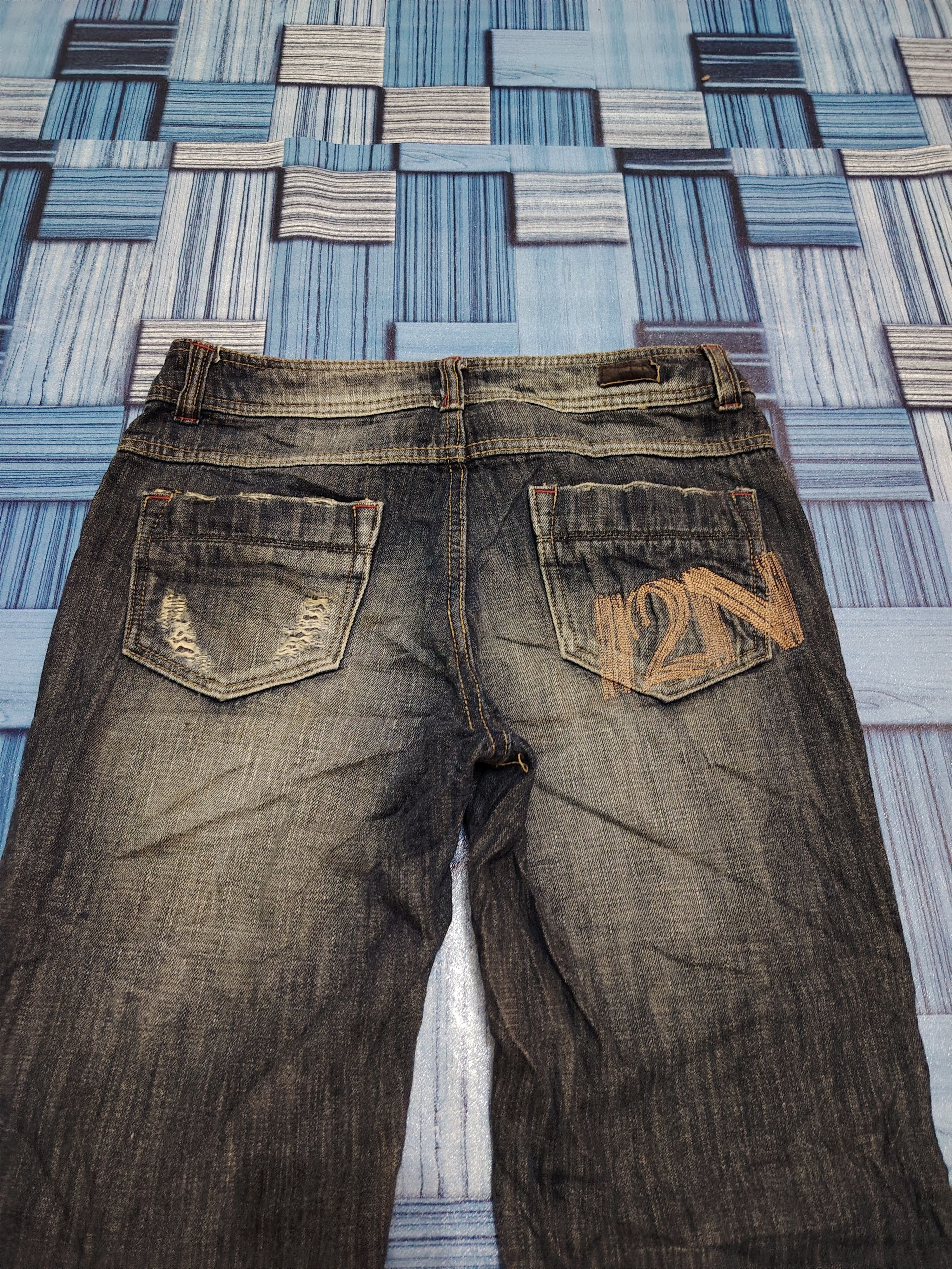 If Six Was Nine Japan I2N Bootcut Jeans Distressed Double Layer Flared Jeans Size US 30 / EU 46 - 13 Thumbnail