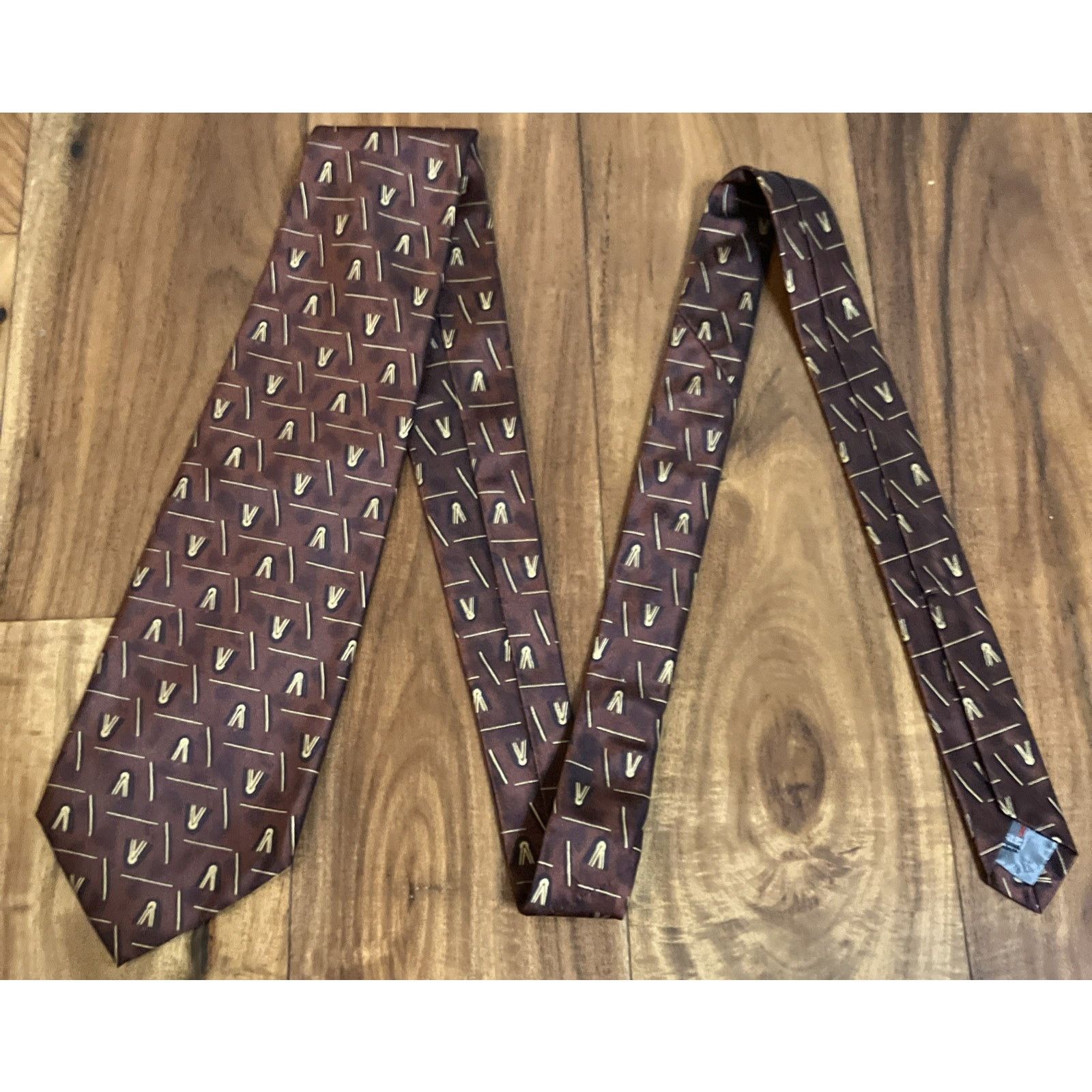 Robert Talbott ROBERT TALBOTT Men's Silk Necktie USA Bronze Modernist Prom Size ONE SIZE - 10 Thumbnail