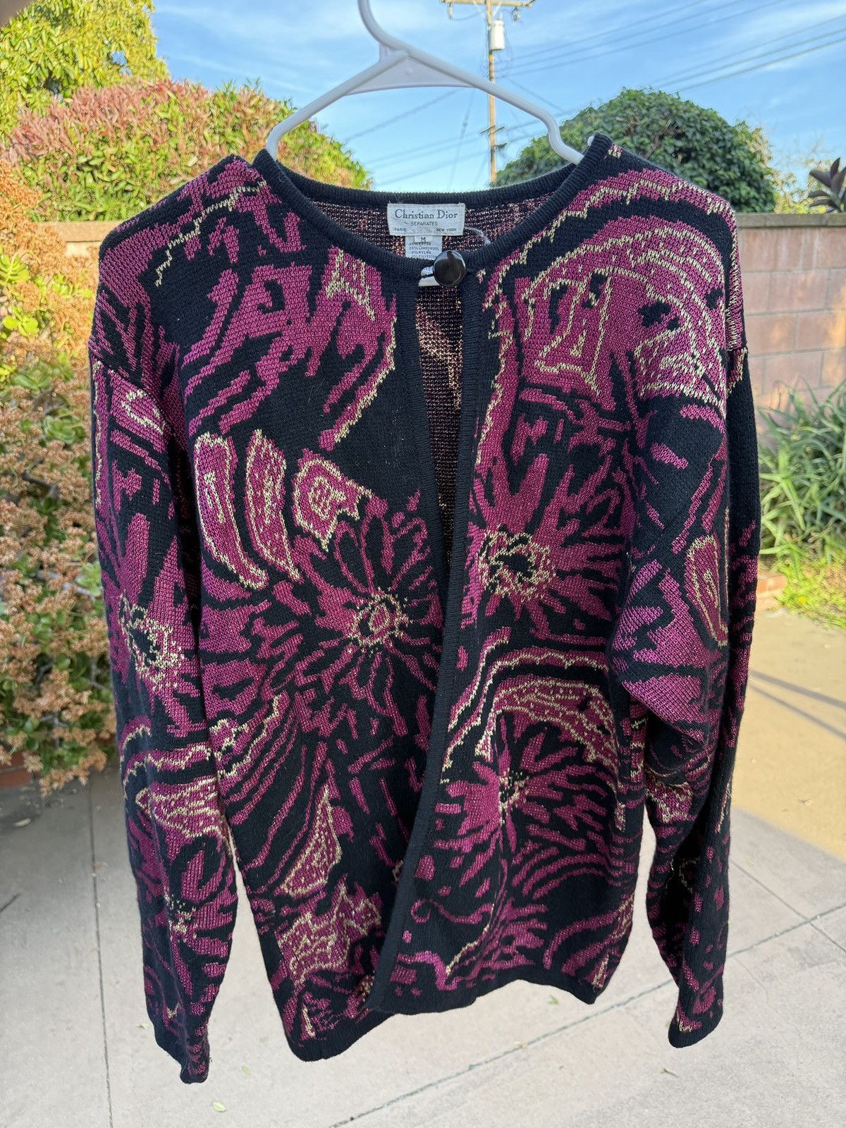 Dior Vintage Christian Dior Floral Cardigan from the 80s Size M / US 6-8 / IT 42-44 - 1 Thumbnail