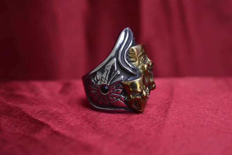 Jewelry Joker Dark Jewelry Rings Open Size Chrome Ring (Size 7-13) Size ONE SIZE - 4 Thumbnail