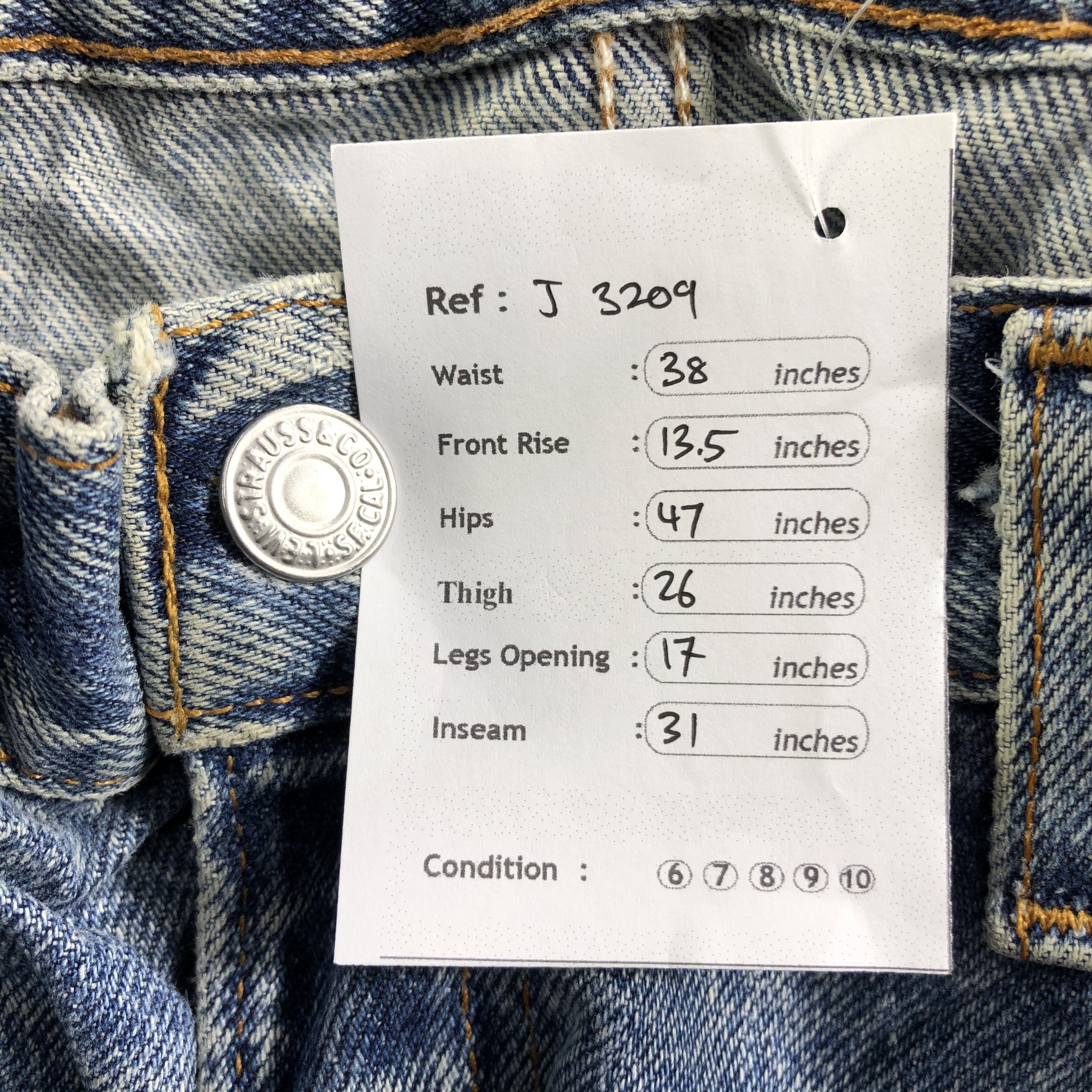 Levi's Vintage Blue Wash Levis 505 Jeans-J3209 Size US 38 / EU 54 - 11 Thumbnail